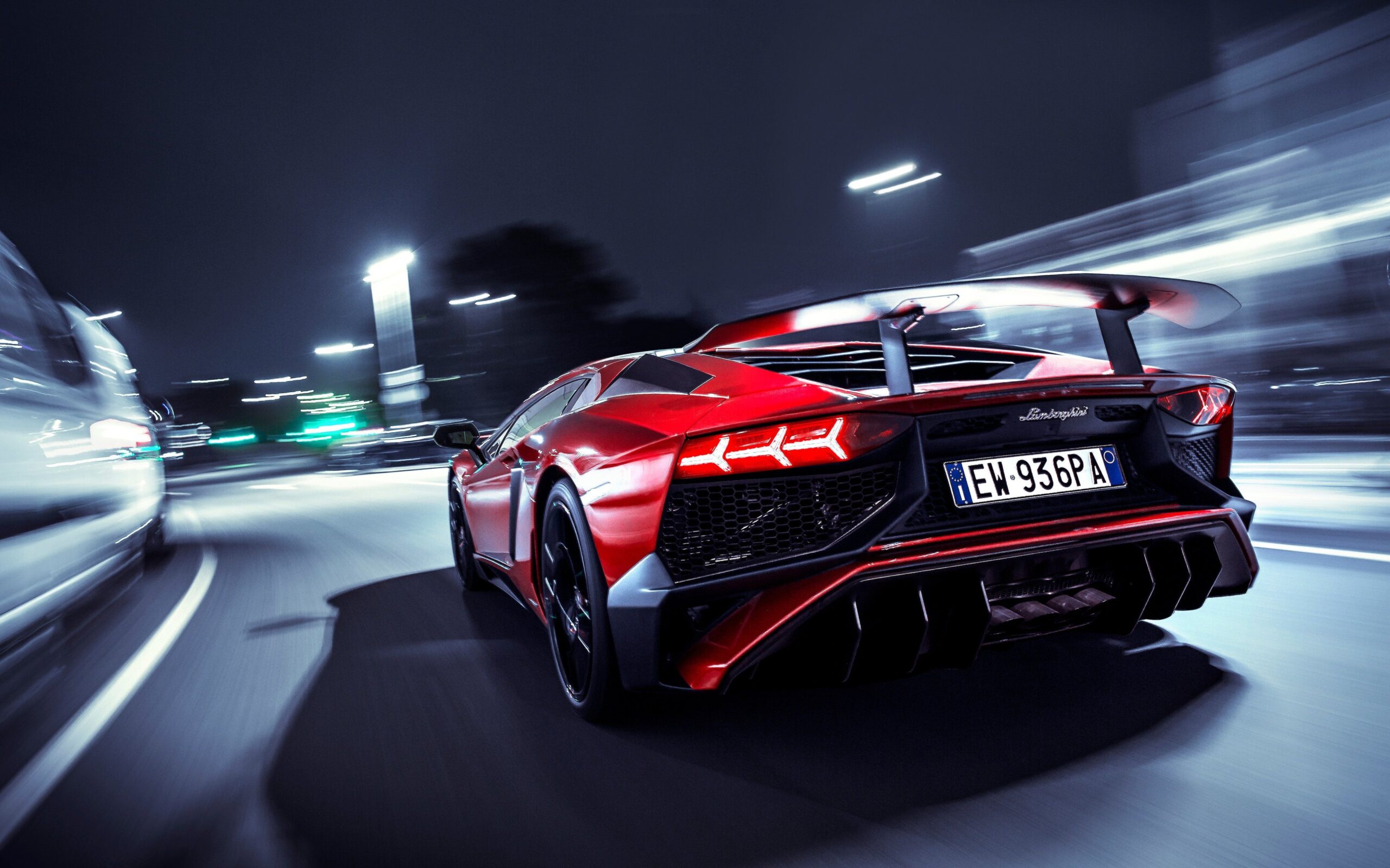 Download wallpapers Lamborghini Aventador SV, 4k, raceway, 2018 cars