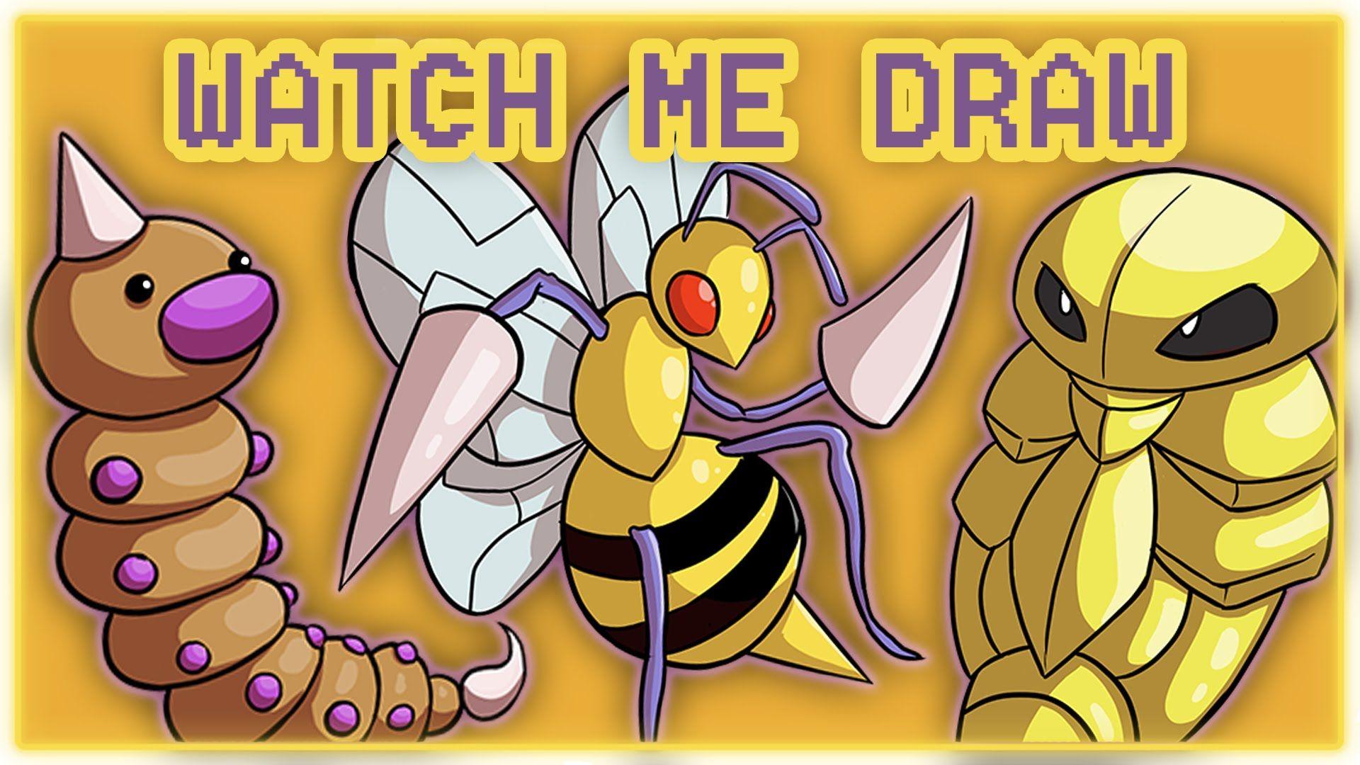 Watch Me Draw: Weedle, Kakuna and Beedrill!