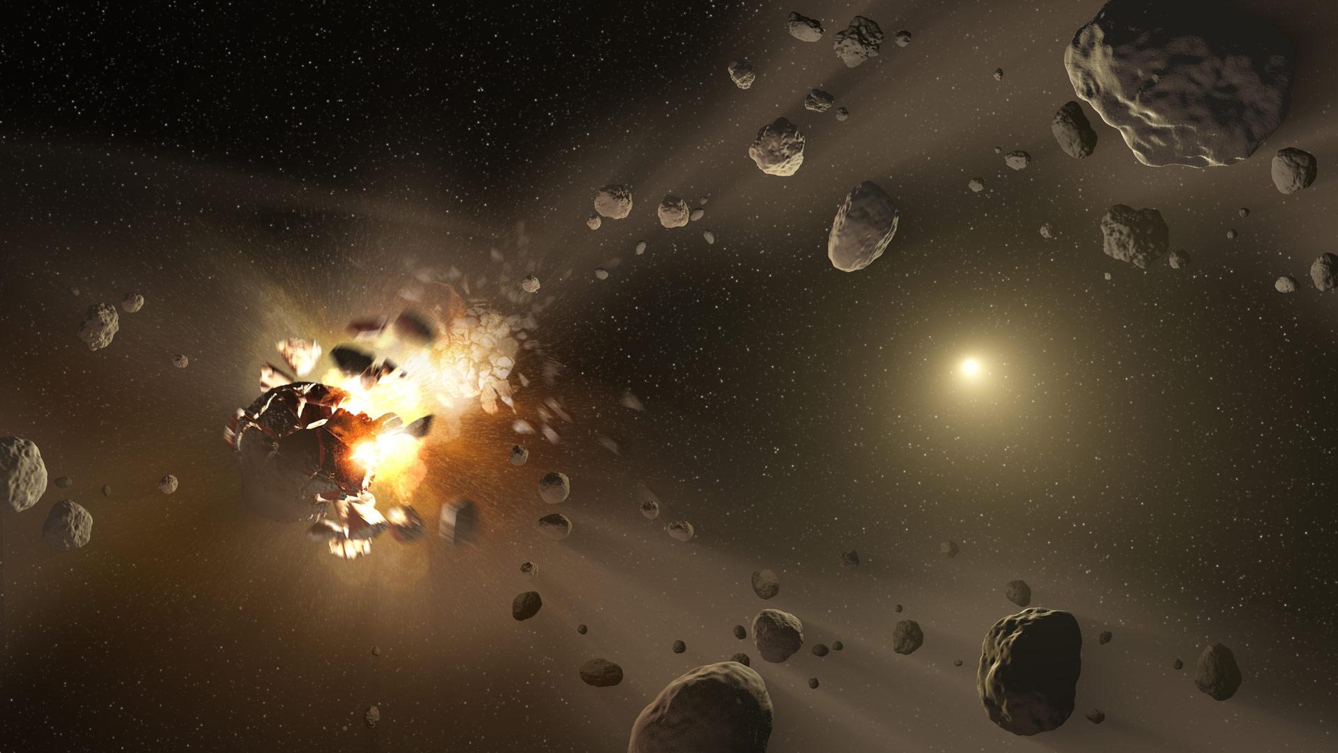 Asteroid Belt Between Mars And Jupit HD Wallpaper, Backgrounds Image