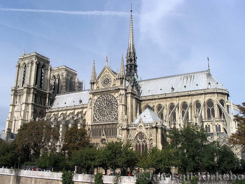 Notre Dame Cathedral Flying Buttresses HD Wallpaper, Backgrounds Image