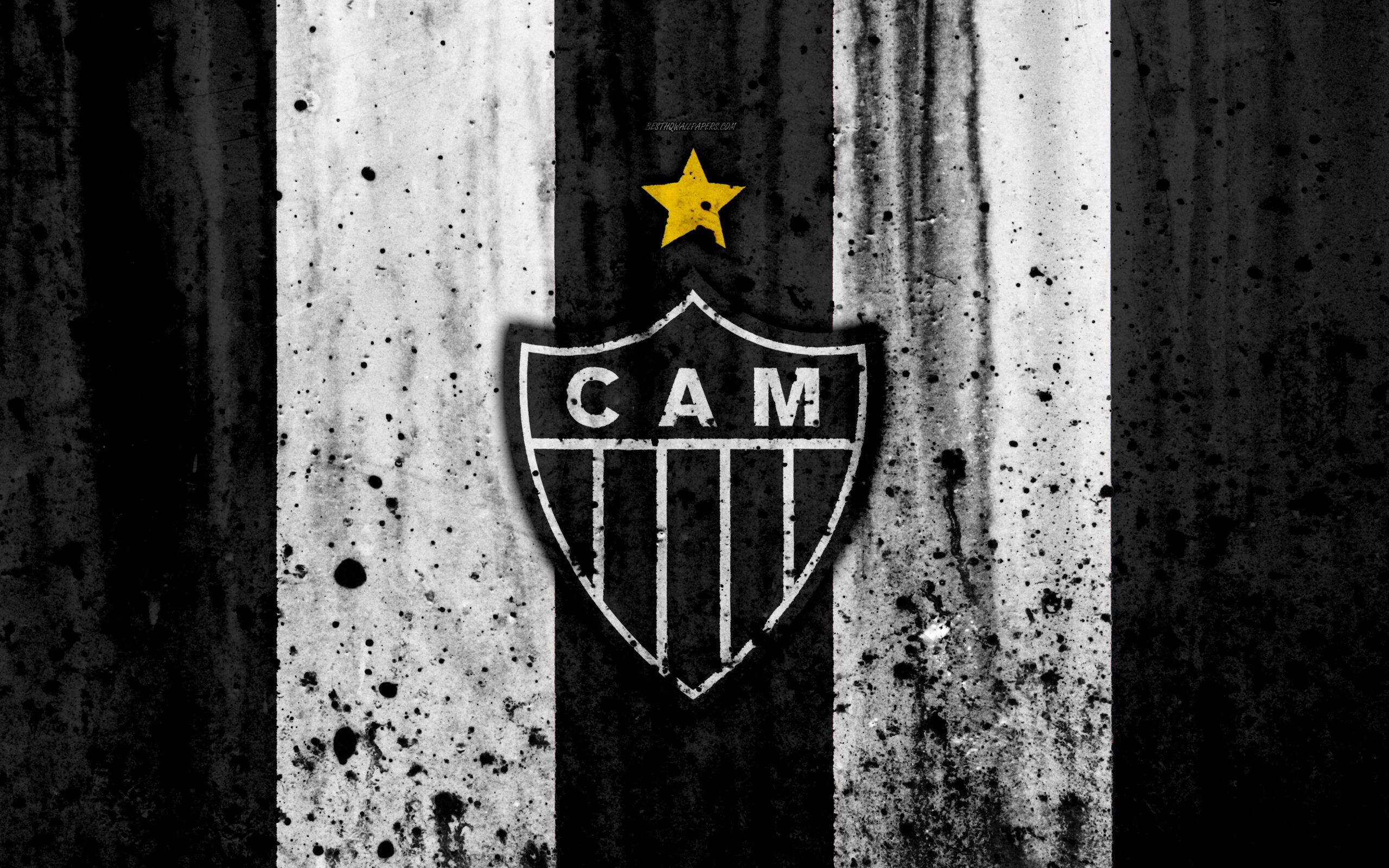 Download wallpapers FC Atletico Mineiro, 4k, grunge, Brazilian