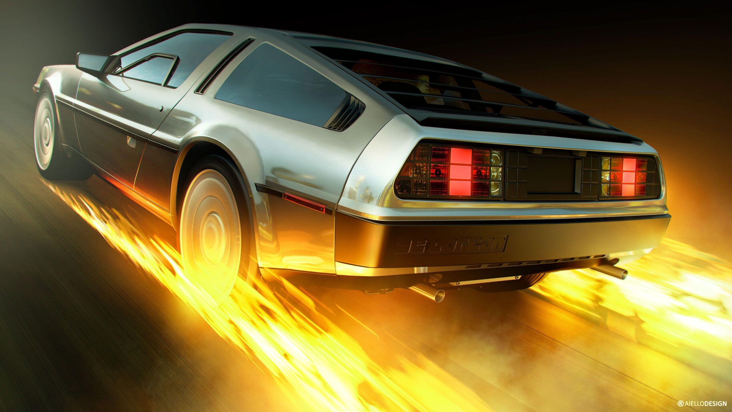 Wallpapers DeLorean time machine, Back to the Future, 2017, HD