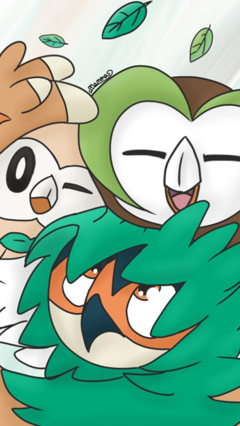 Rowlet, Dartrix, and Decidueye Wallpapers by memmas on @DeviantArt