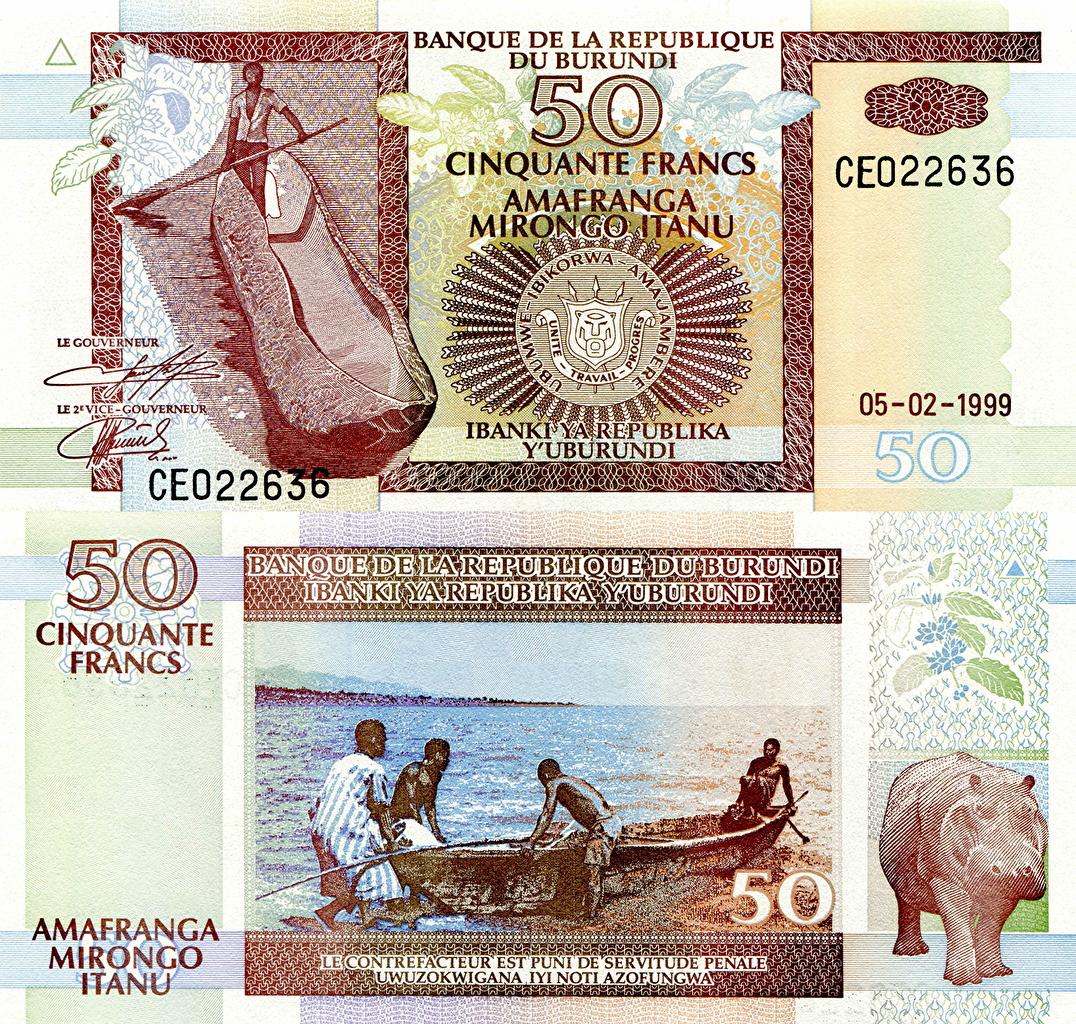 Wallpapers Banknotes 50 francs Burundi Money