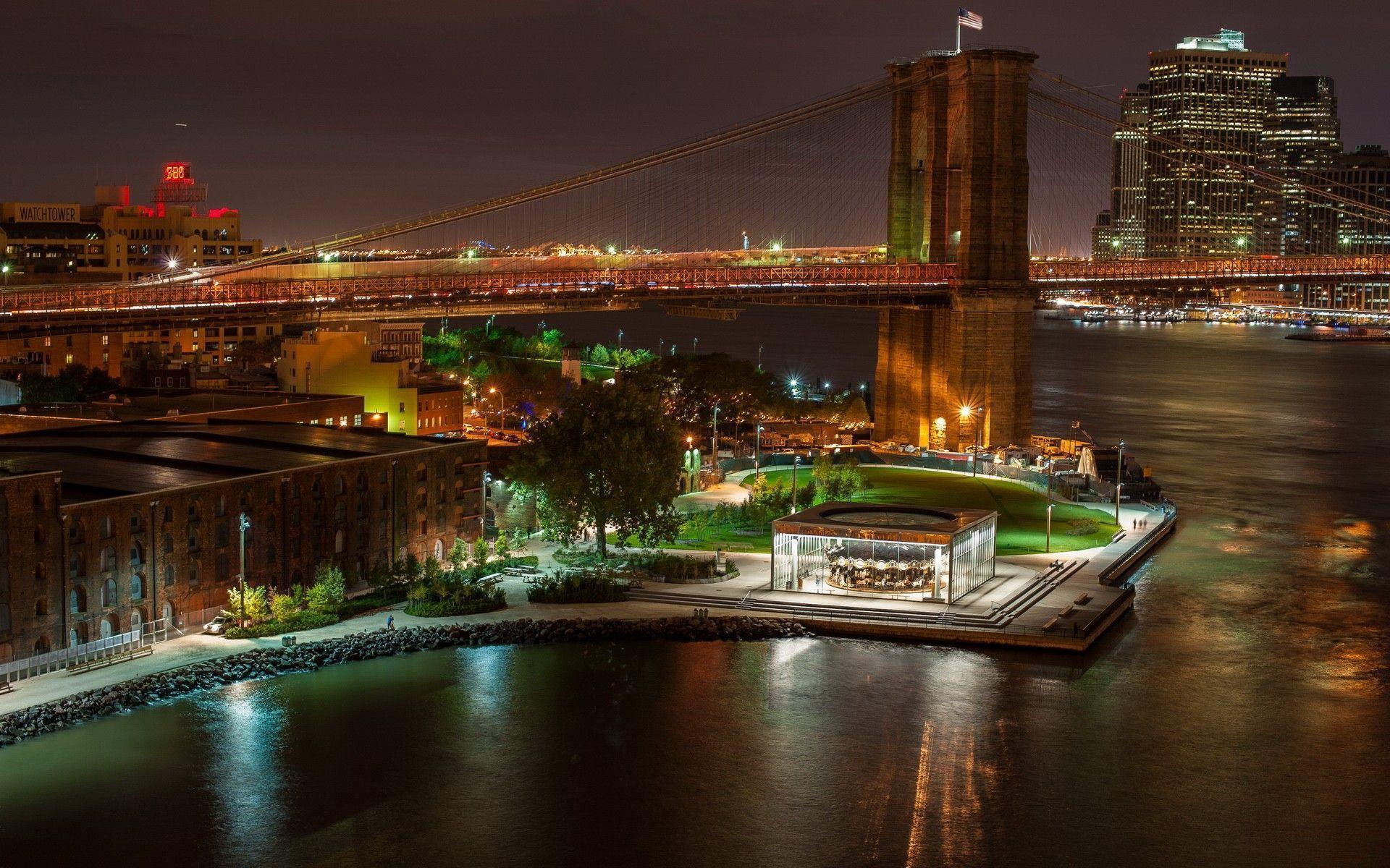 Brooklyn bridge wallpapers Stock Free Image