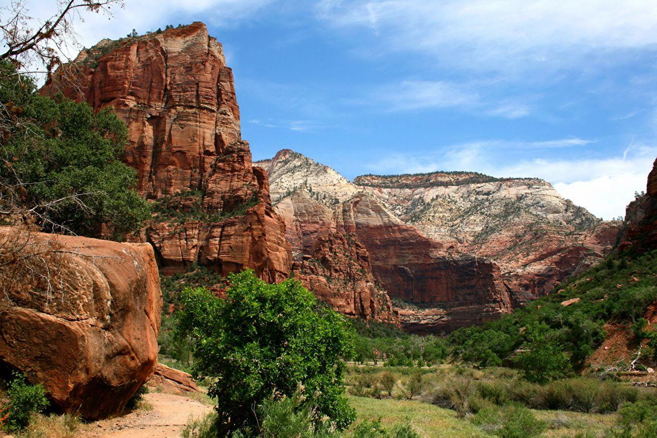 Zion National Park USA Utah Nature Canyon Parks