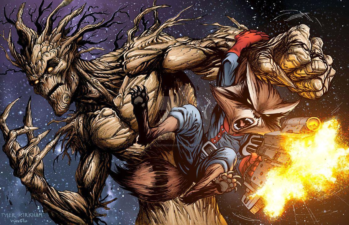 Rocket and Groot Wallpapers