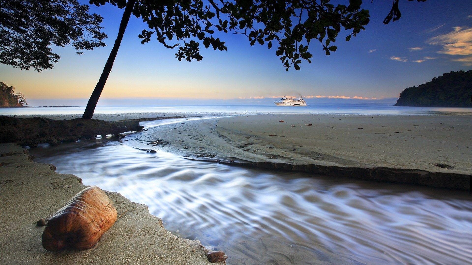 fond ecran paysage nature plage hd punta arena costa rica