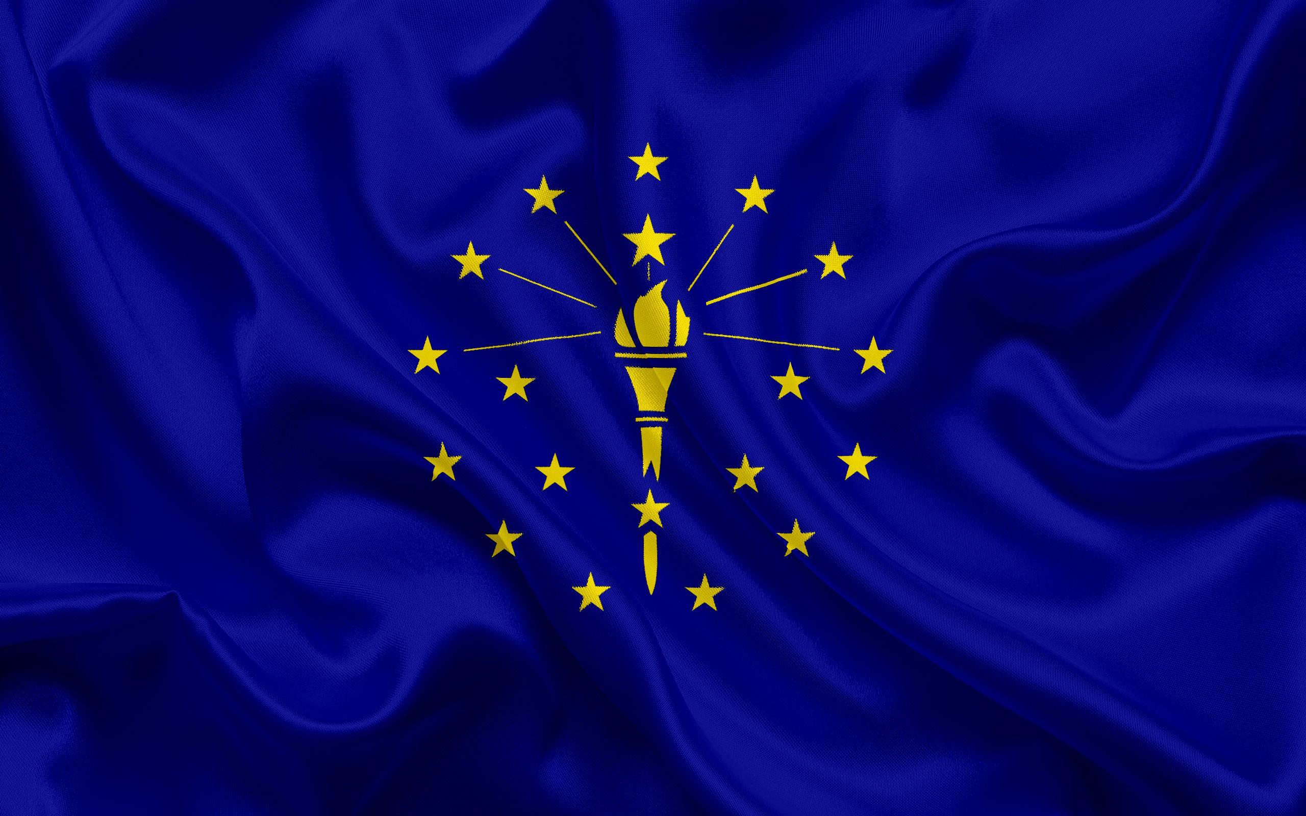 Download wallpapers Indiana Flag, flags of States, flag State of