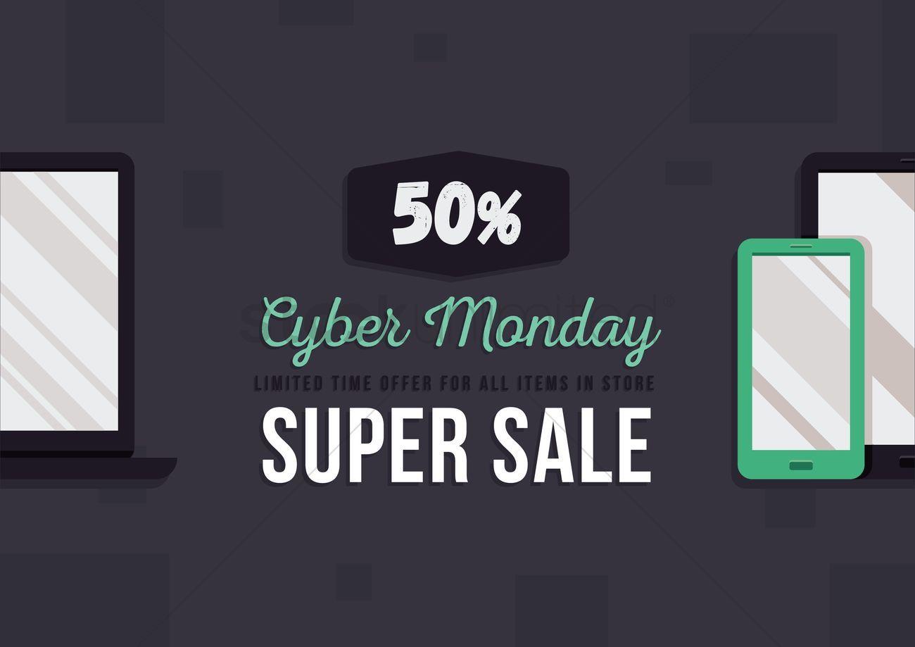 Cyber monday super sale wallpapers Vector Image