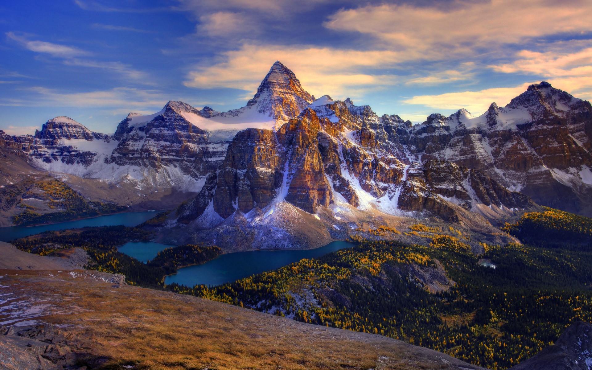 mountains, snow, Canada, British Columbia, landscapes, canadian