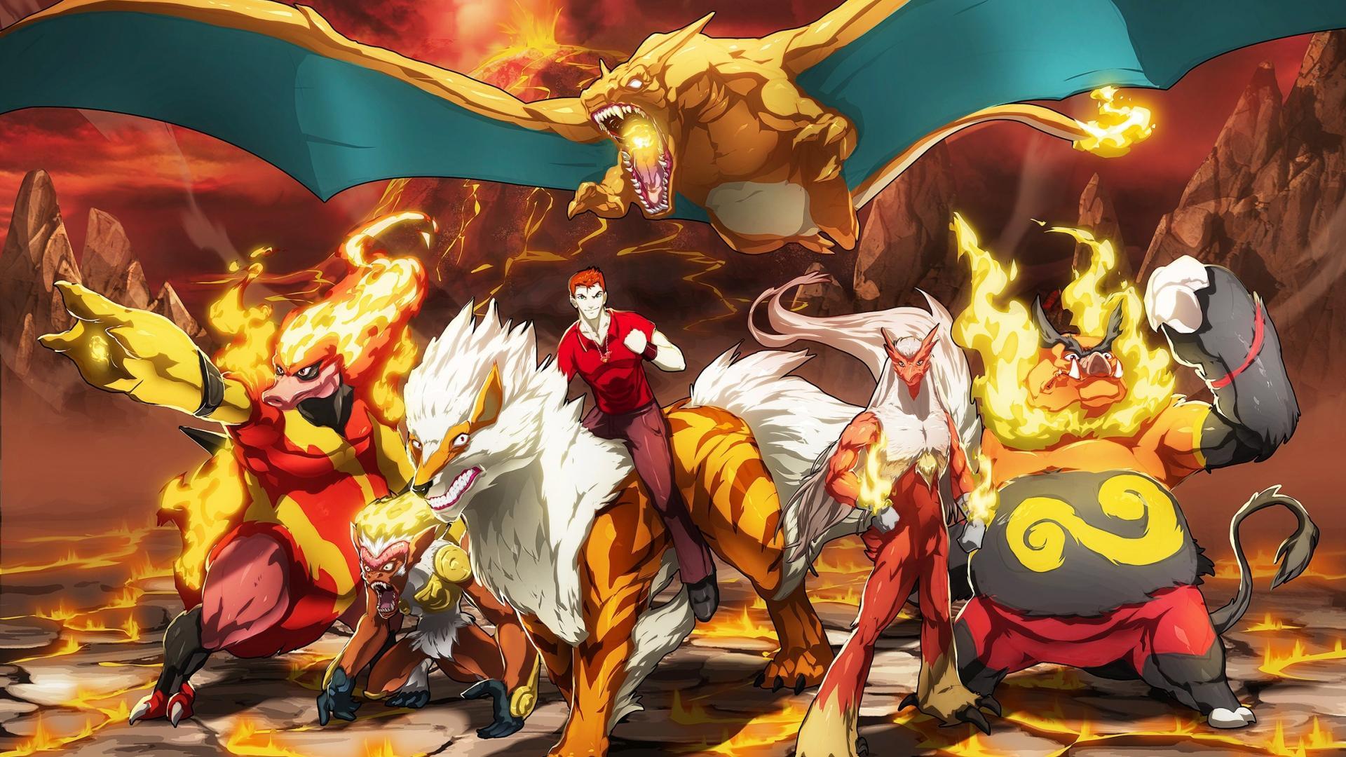 Arcanine blaziken charizard infernape magmortar wallpapers