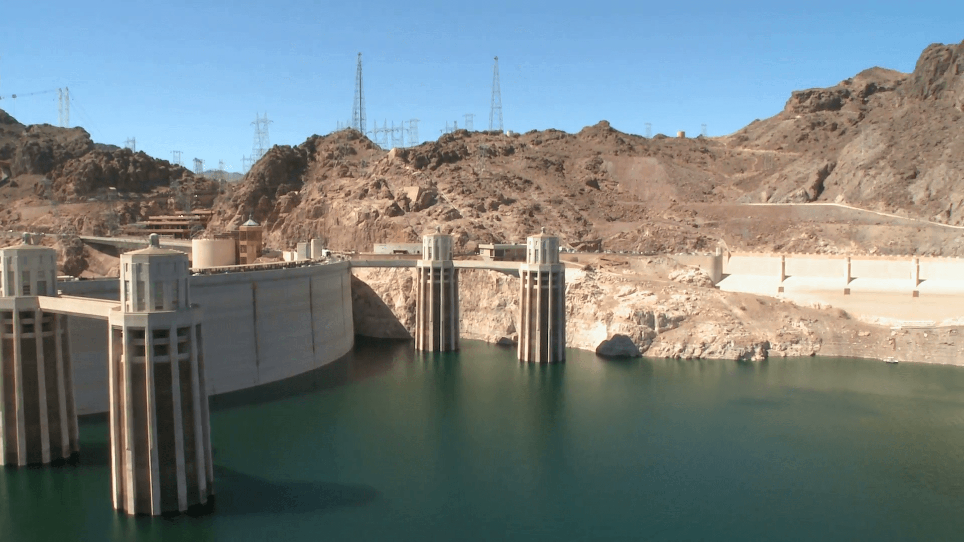 Hoover Dam & Colorado River Stock Video Footage