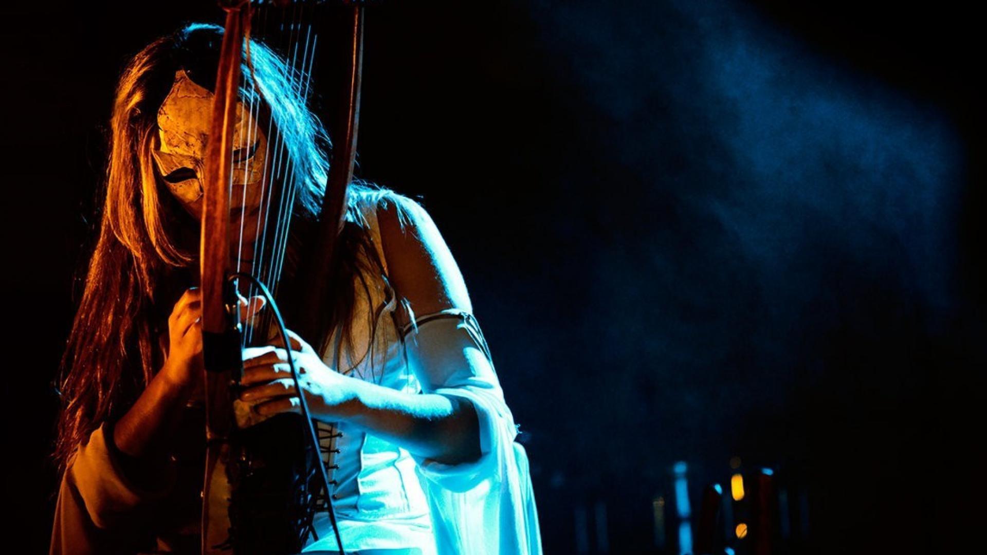 Concert harp harpist neofolk folk daemonia nymphe wallpapers