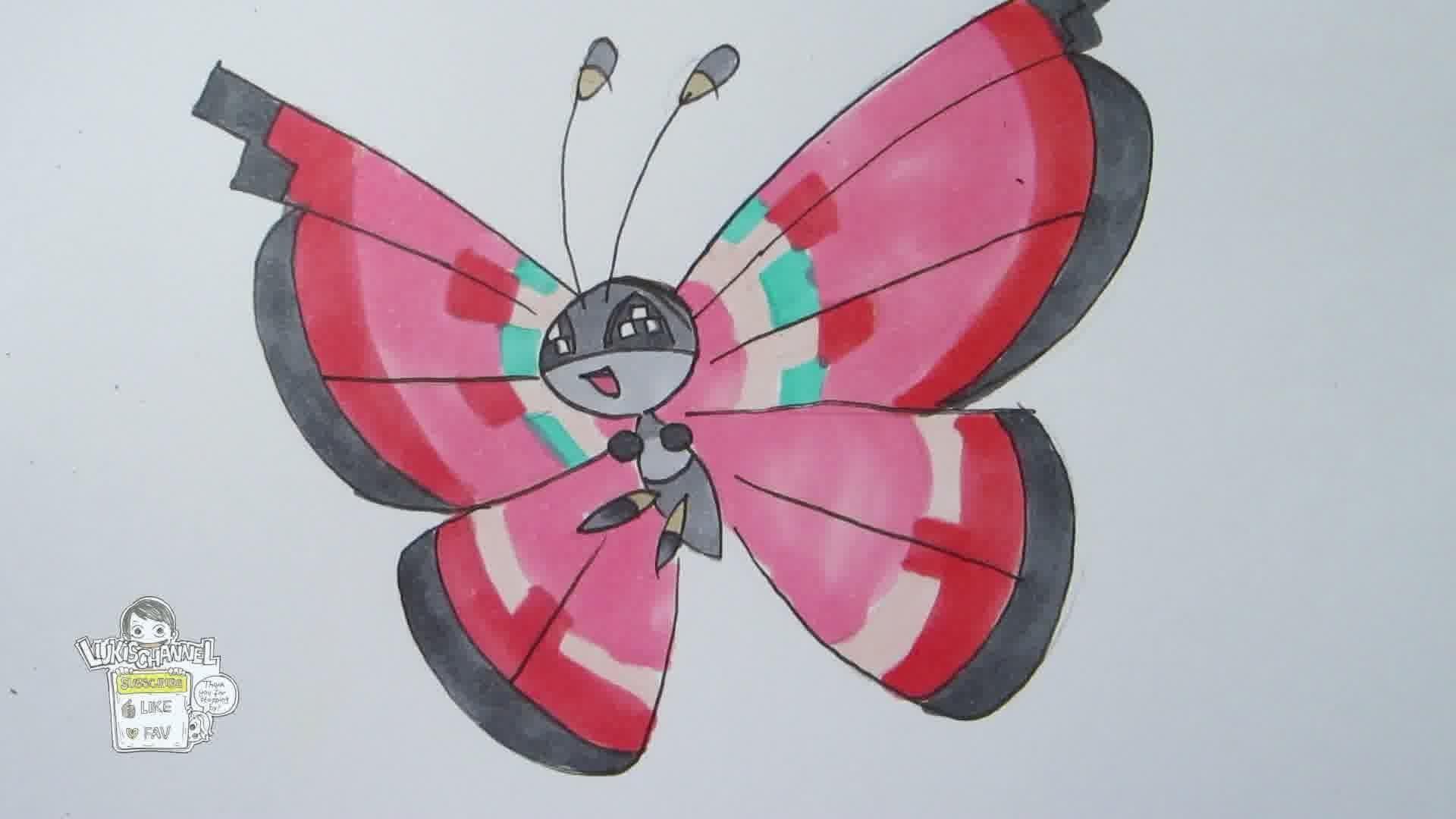 Tutorial] How to draw Vivillon ビビヨン