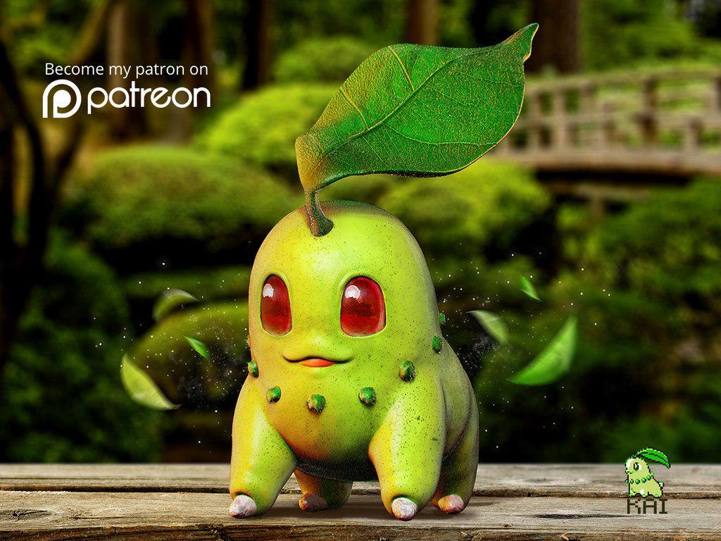 Realistic Pokemon: Chikorita by KaiKiato