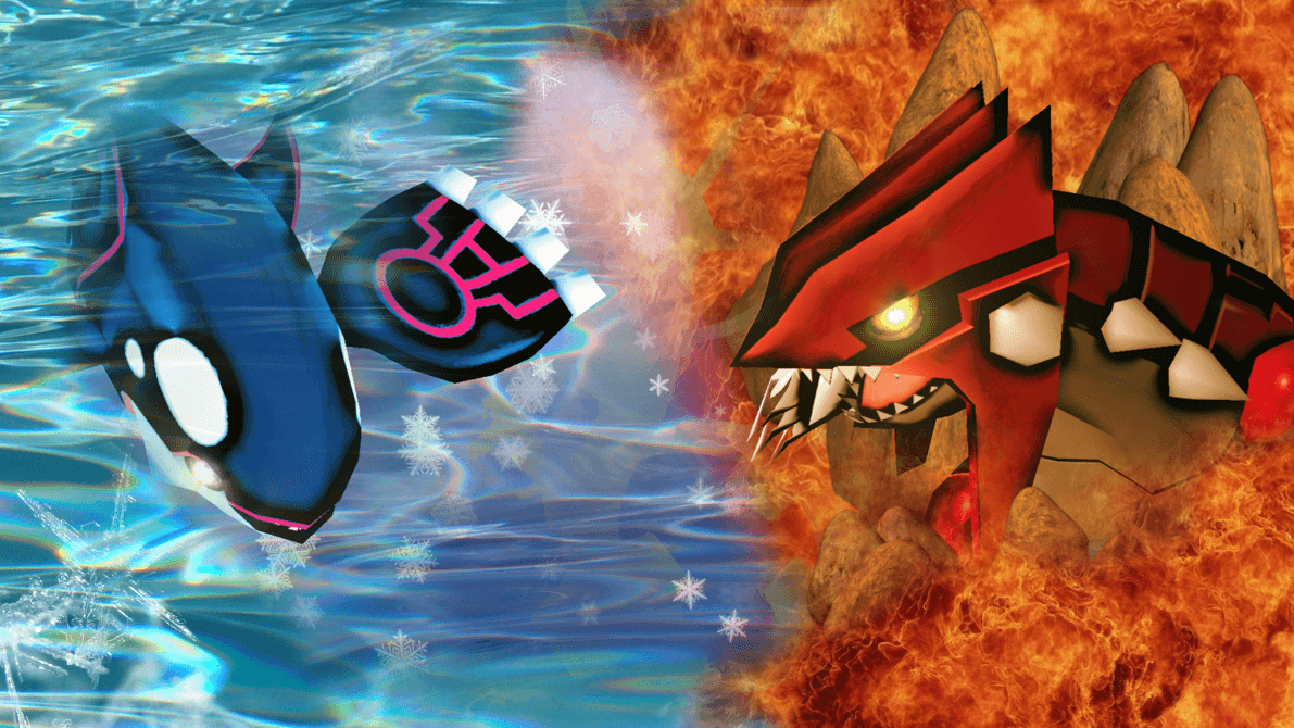 Groudon Vs Kyogre HD by ConnorRentz