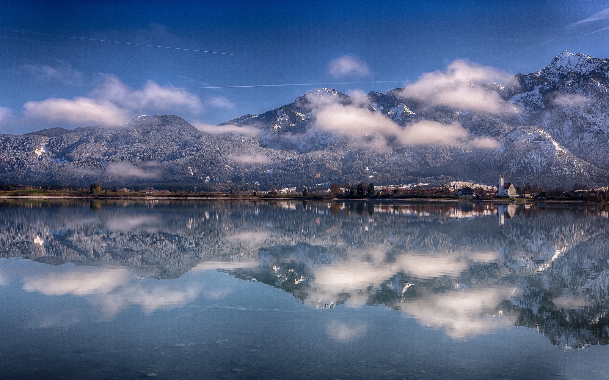 Wallpapers Bavaria Germany Lake Forggensee Nature