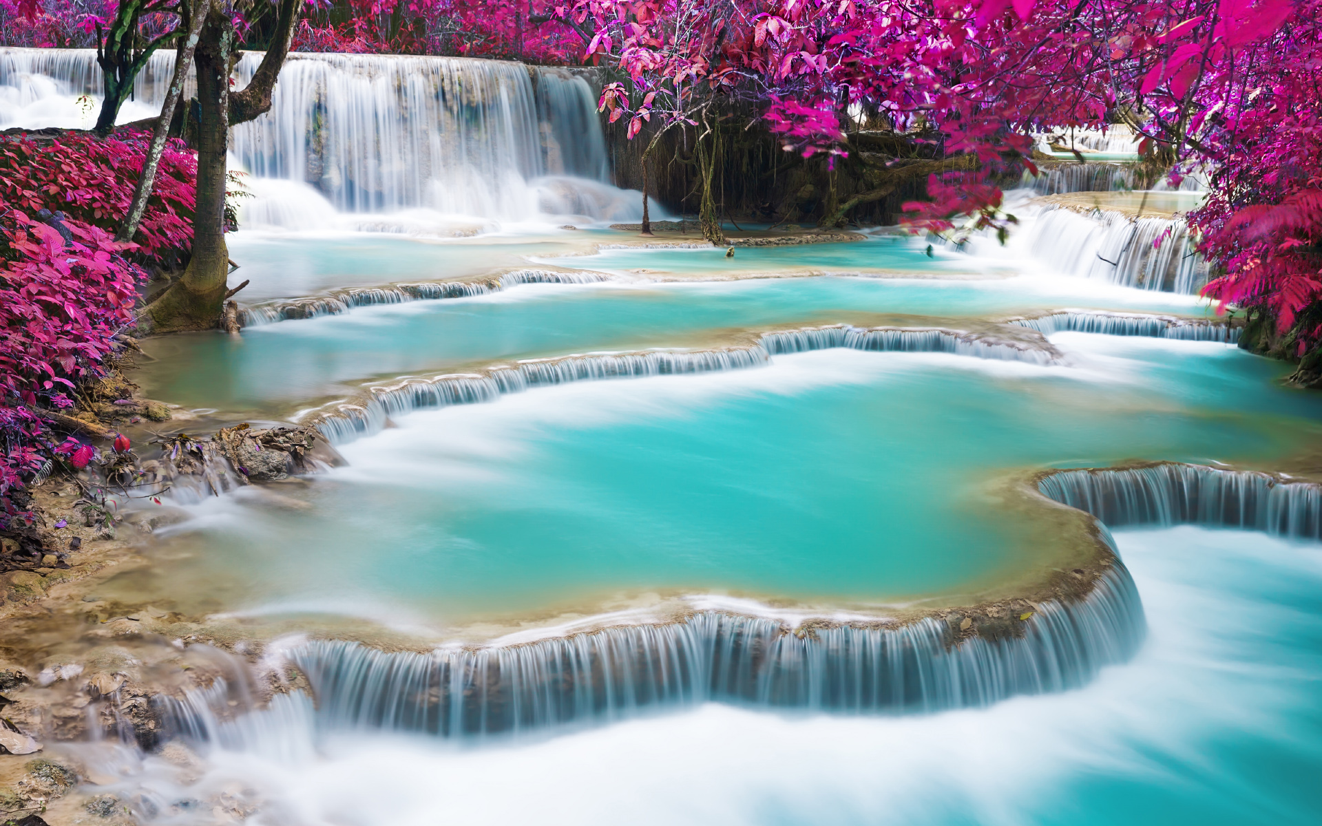 Kuang Si Falls near Luang Prabang in Laos