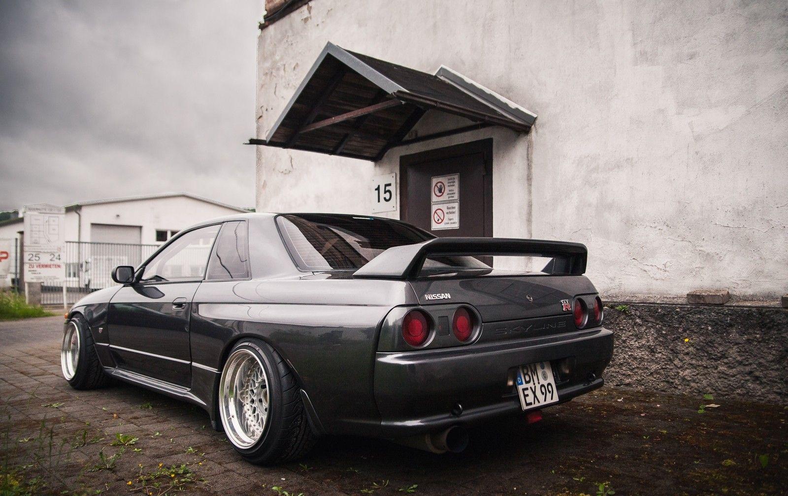 Nissan Skyline R32, forest, evening, midnight, Nissan, street