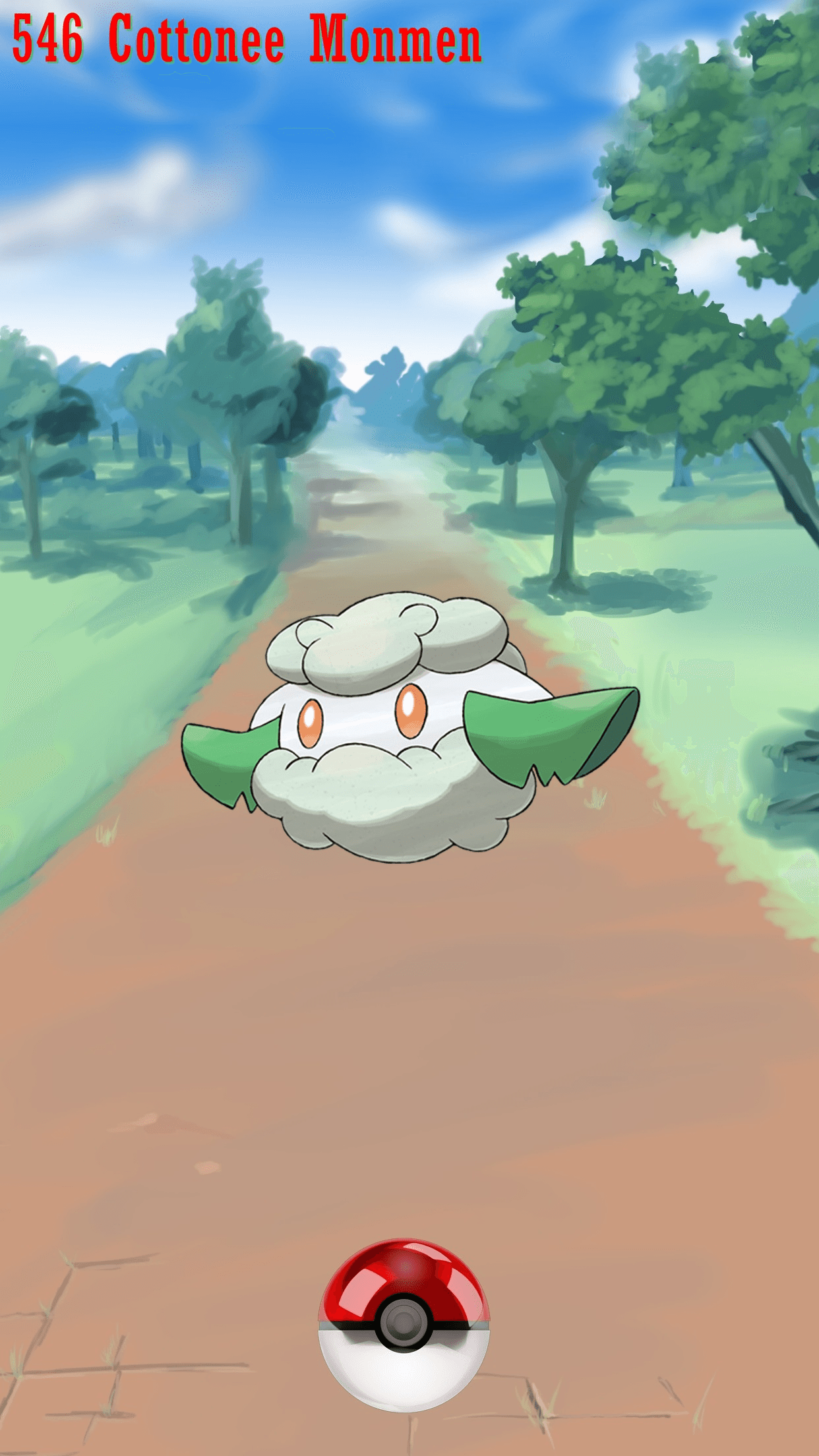 546 Street Pokeball Cottonee Monmen