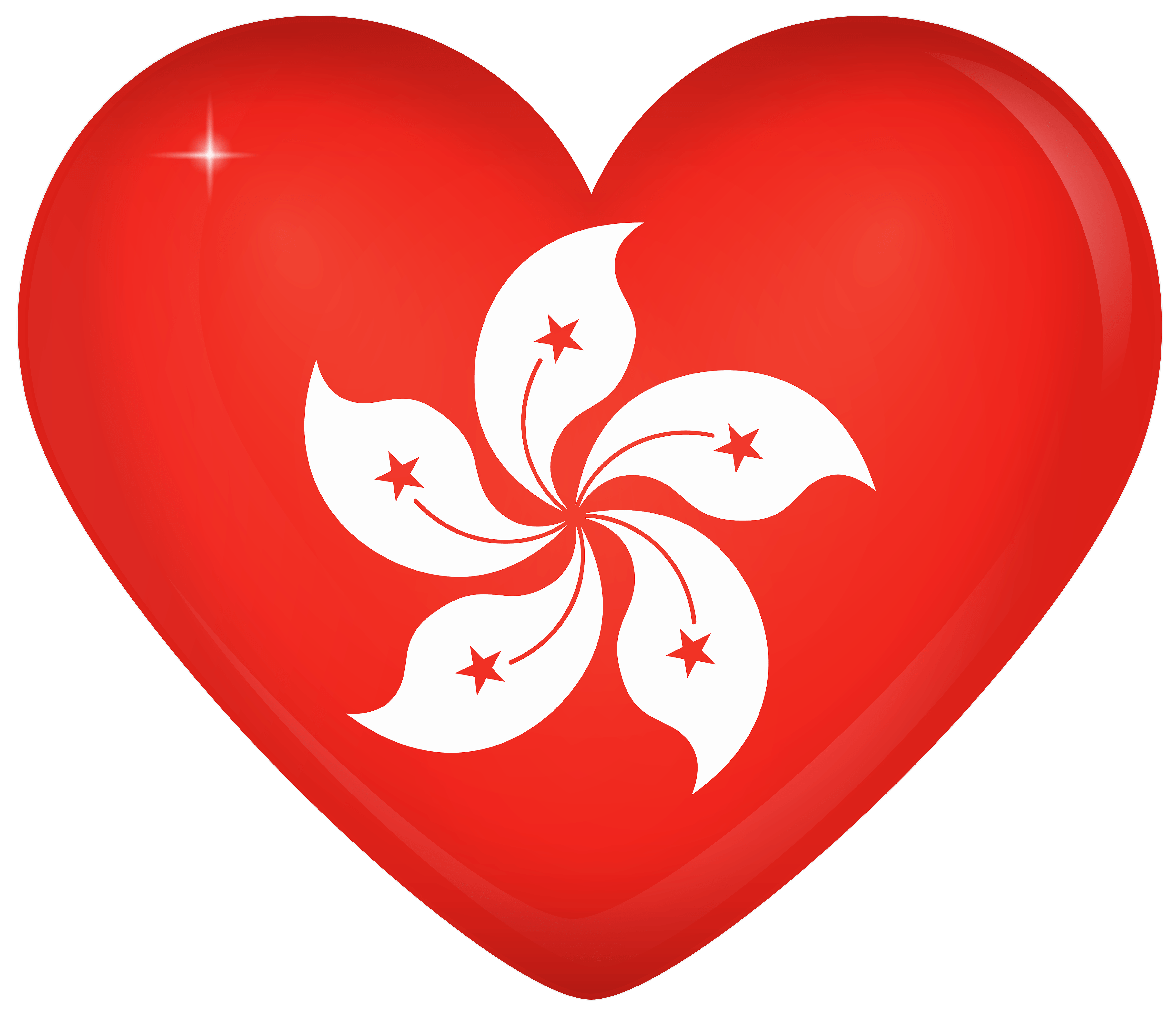 Hong Kong Large Heart Flag