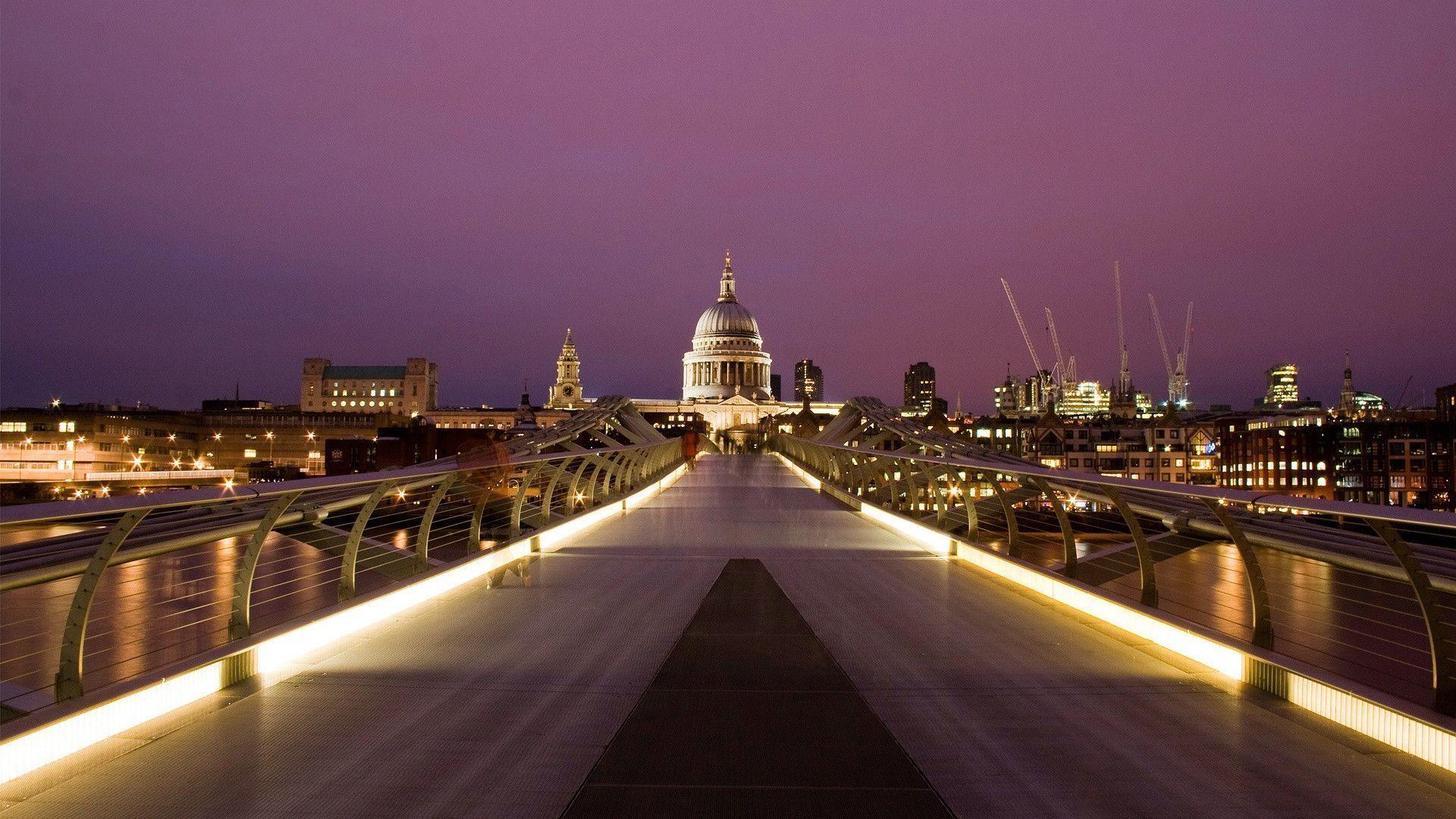 millennium bridge london cityscape wallpapers