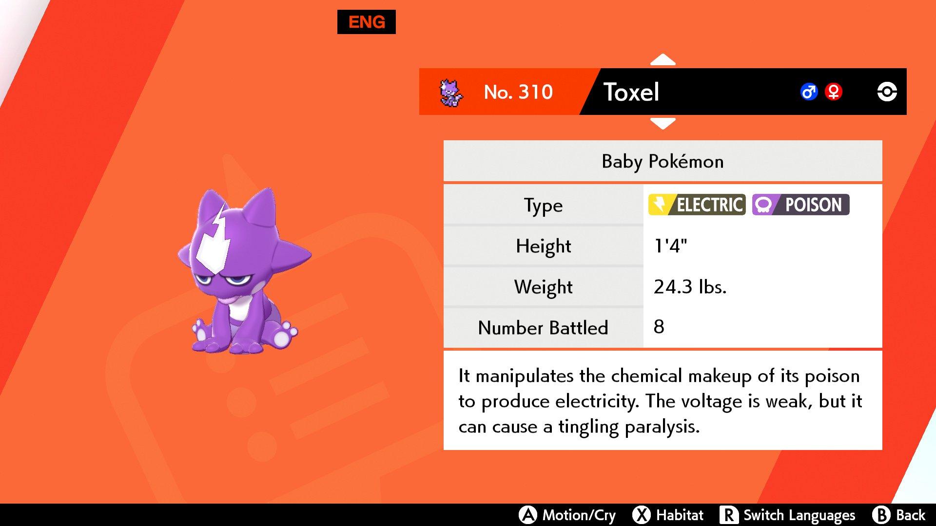 Pokémon Sword And Shield’s Toxel: How To Find And Evolve