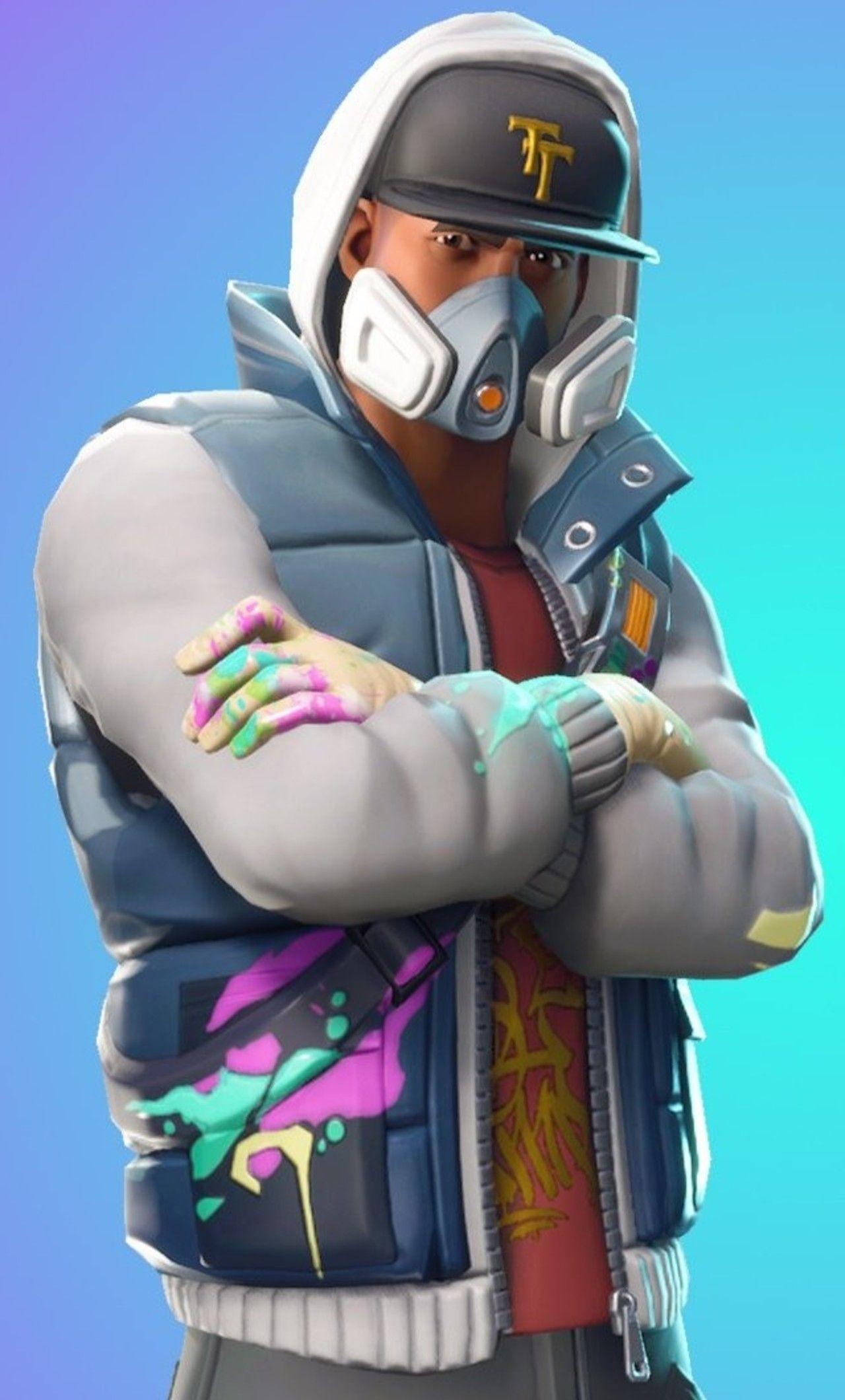 Fortnite Battle Royale Abstrakt Skin Artwork iPhone 6+ HD