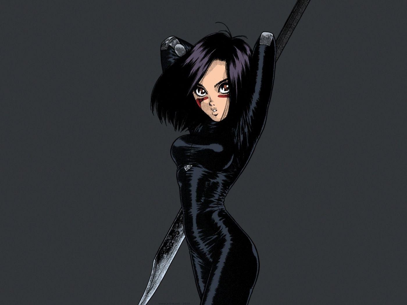 Download wallpapers battle angel alita, alita, anime girl