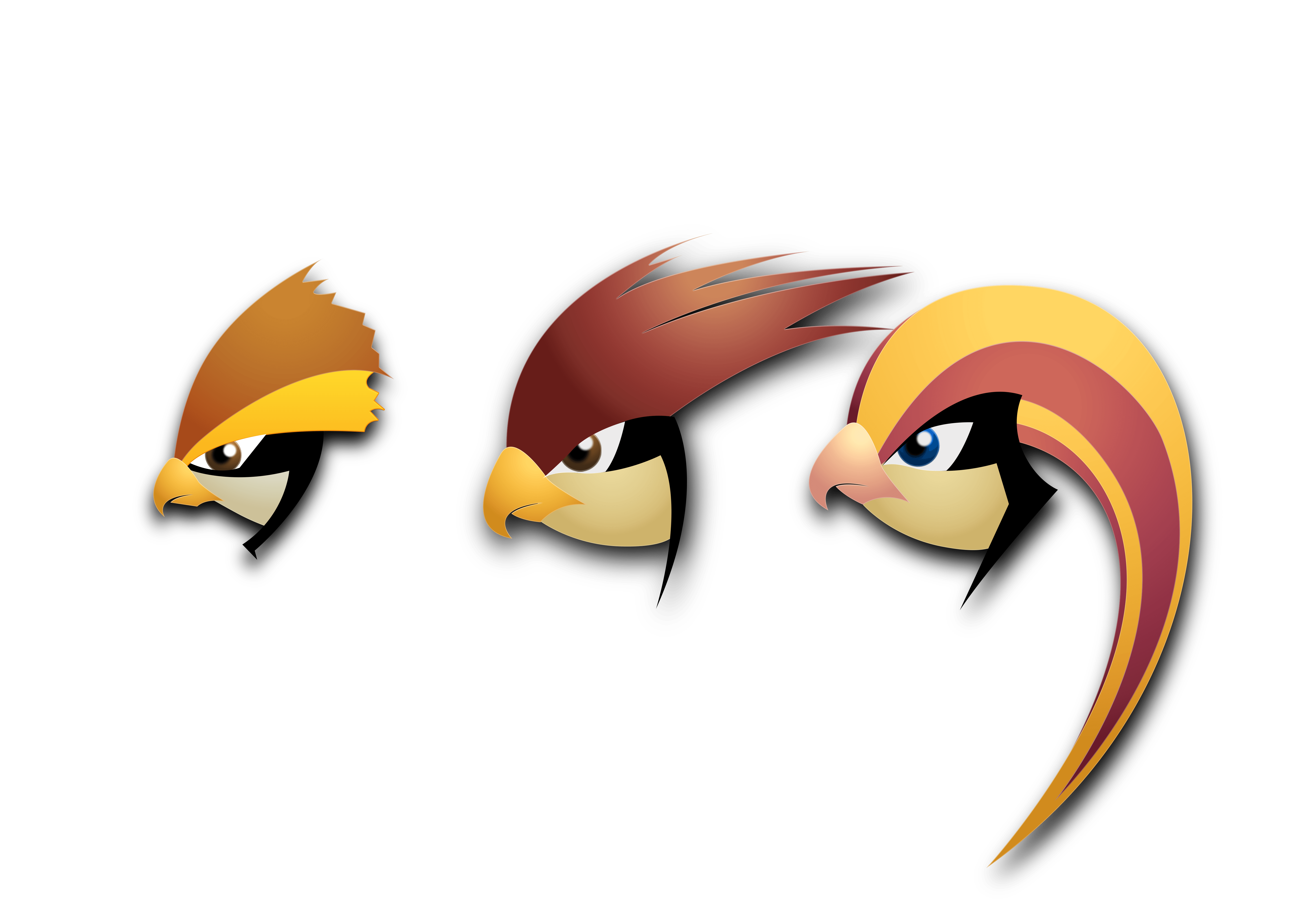 Pidgey Pidgeotto Pidgeot by KuyaNix