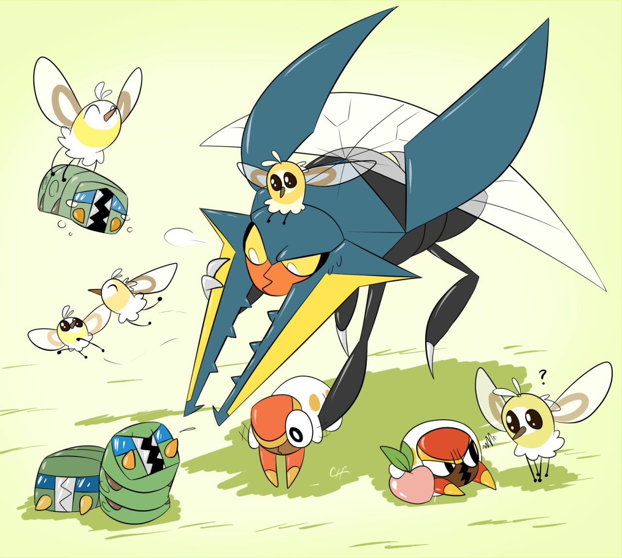 vikavolt & charjabug & grubbin & cutiefly