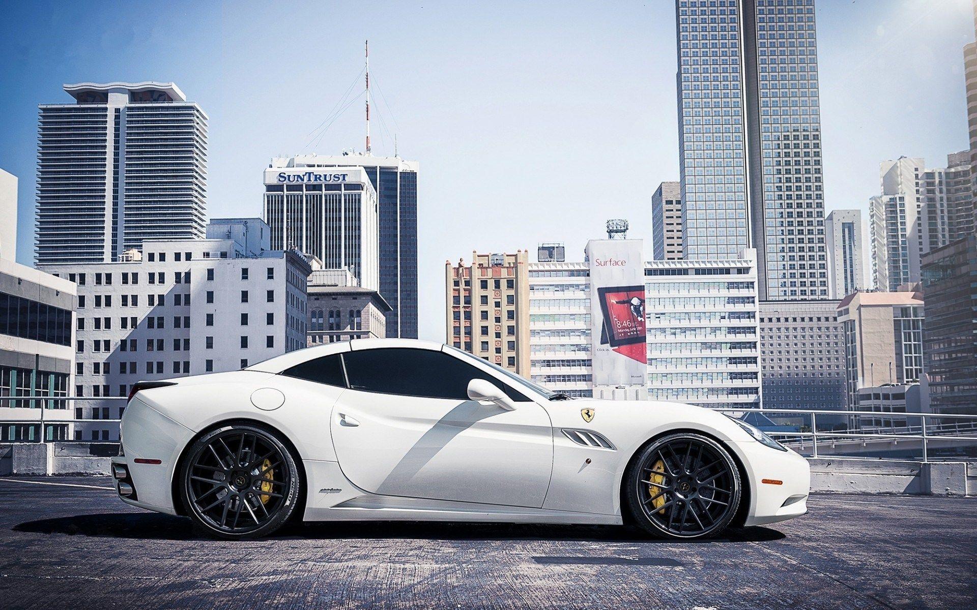 Ferrari California White Parking City wallpapers