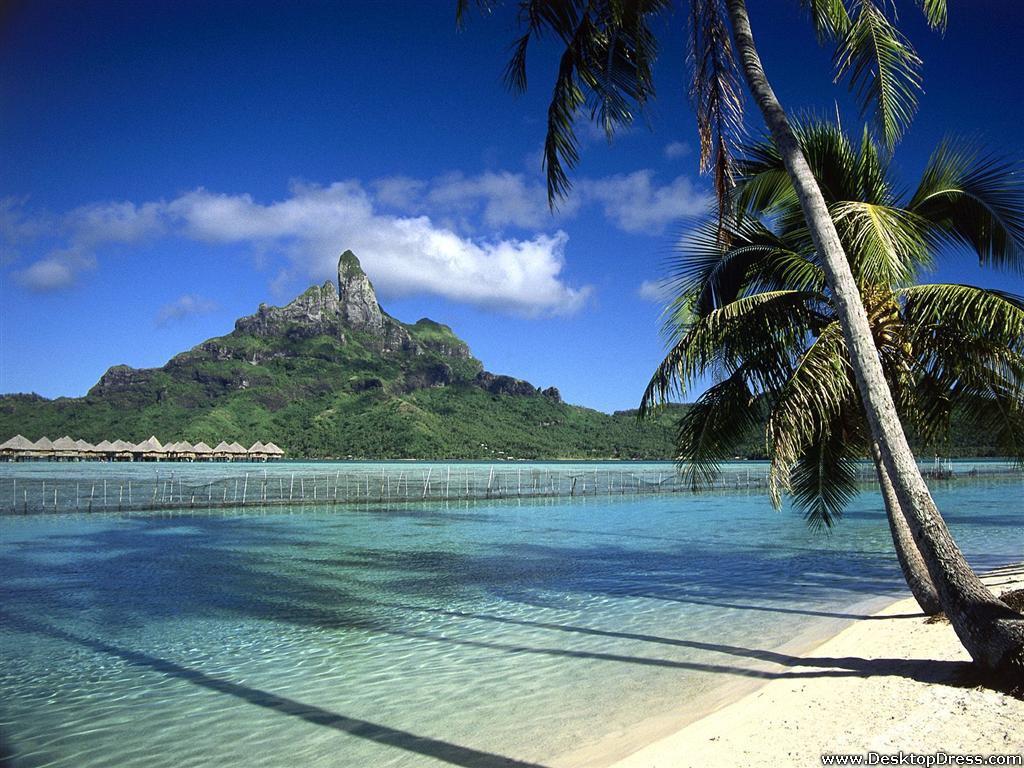 Desktop Wallpapers » Natural Backgrounds » Bora Bora Shoreline