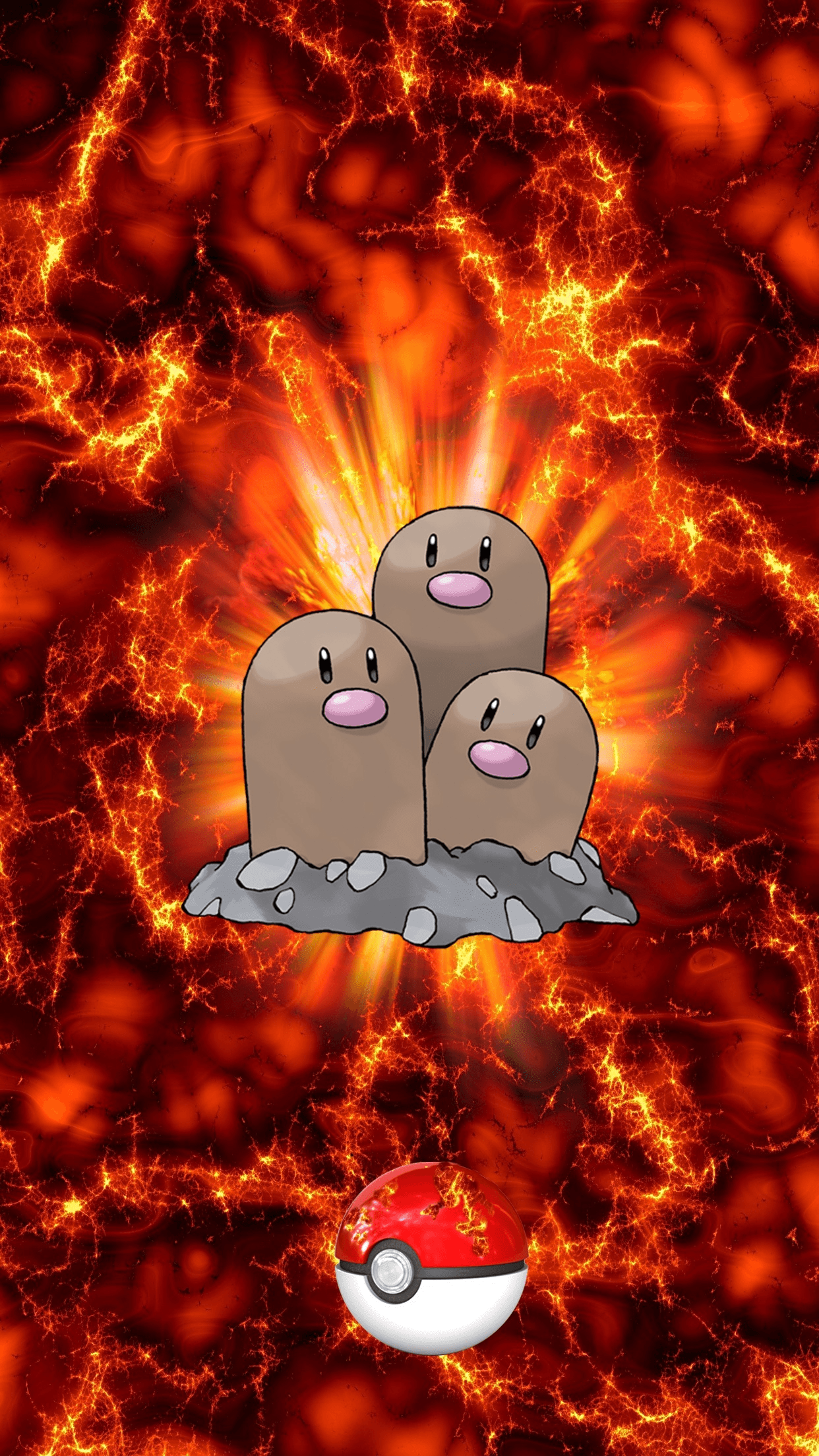 051 Fire Pokeball Dugtrio Dugtrio Diglett