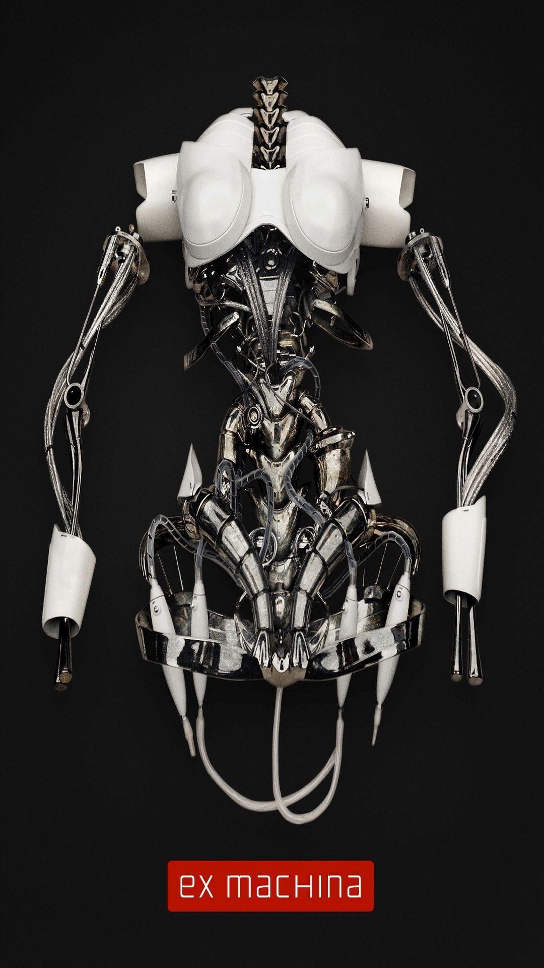 Ex Machina Movie Poster Robot Skeleton iPhone 6 Plus HD Wallpapers