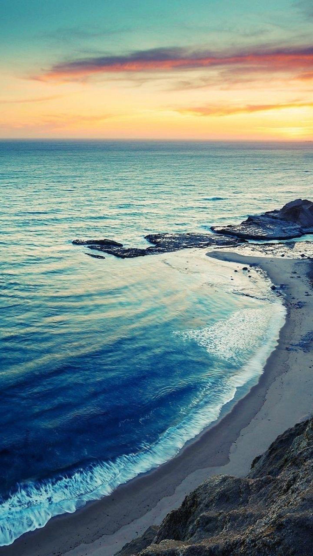 Sunrise Beach Seaside Coast iPhone 6 Plus HD Wallpapers