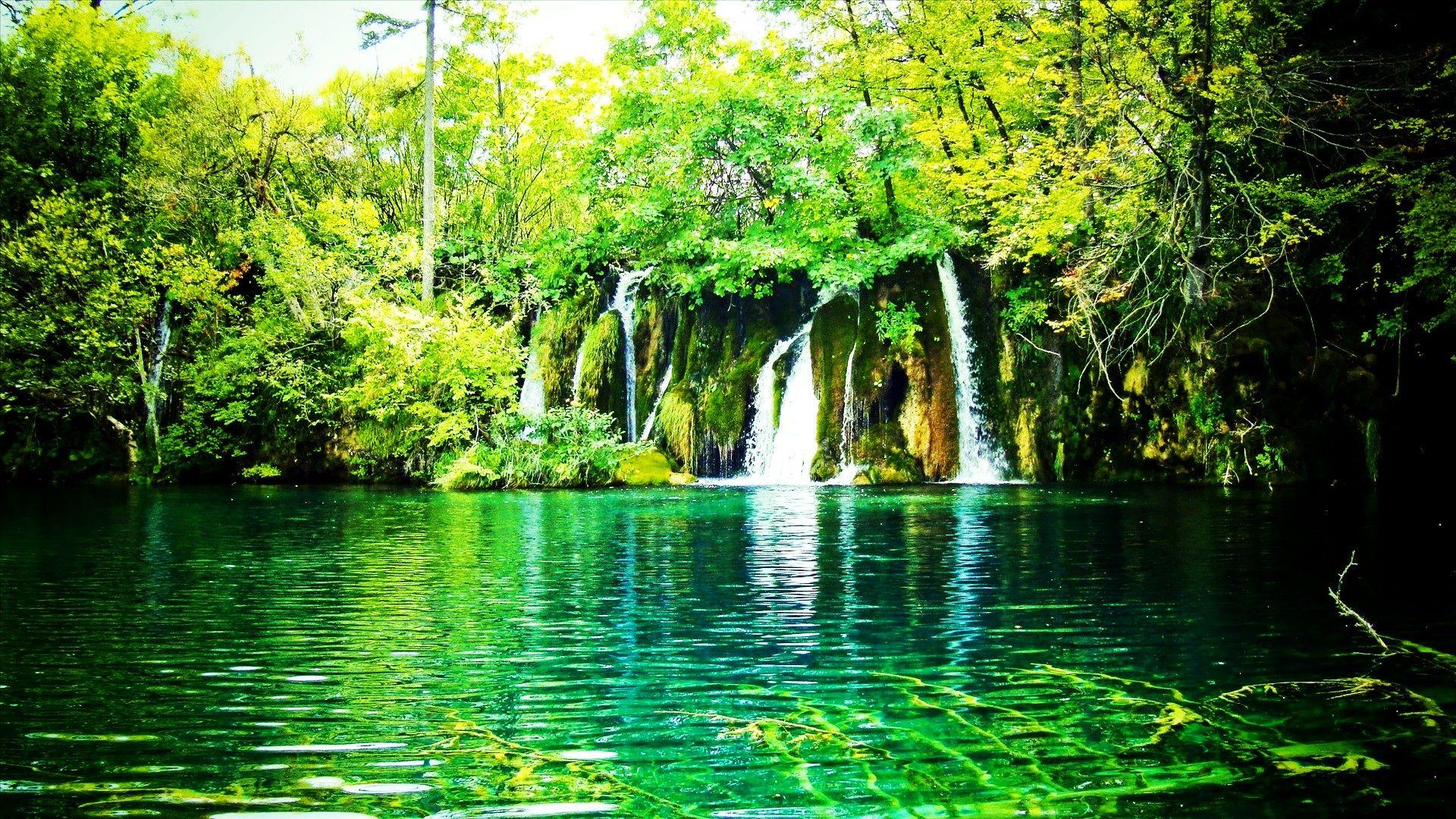 Plitvice Lakes National Park Waterfall