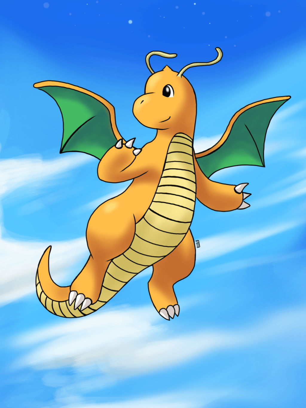 Dragonite Flying by fozcat5