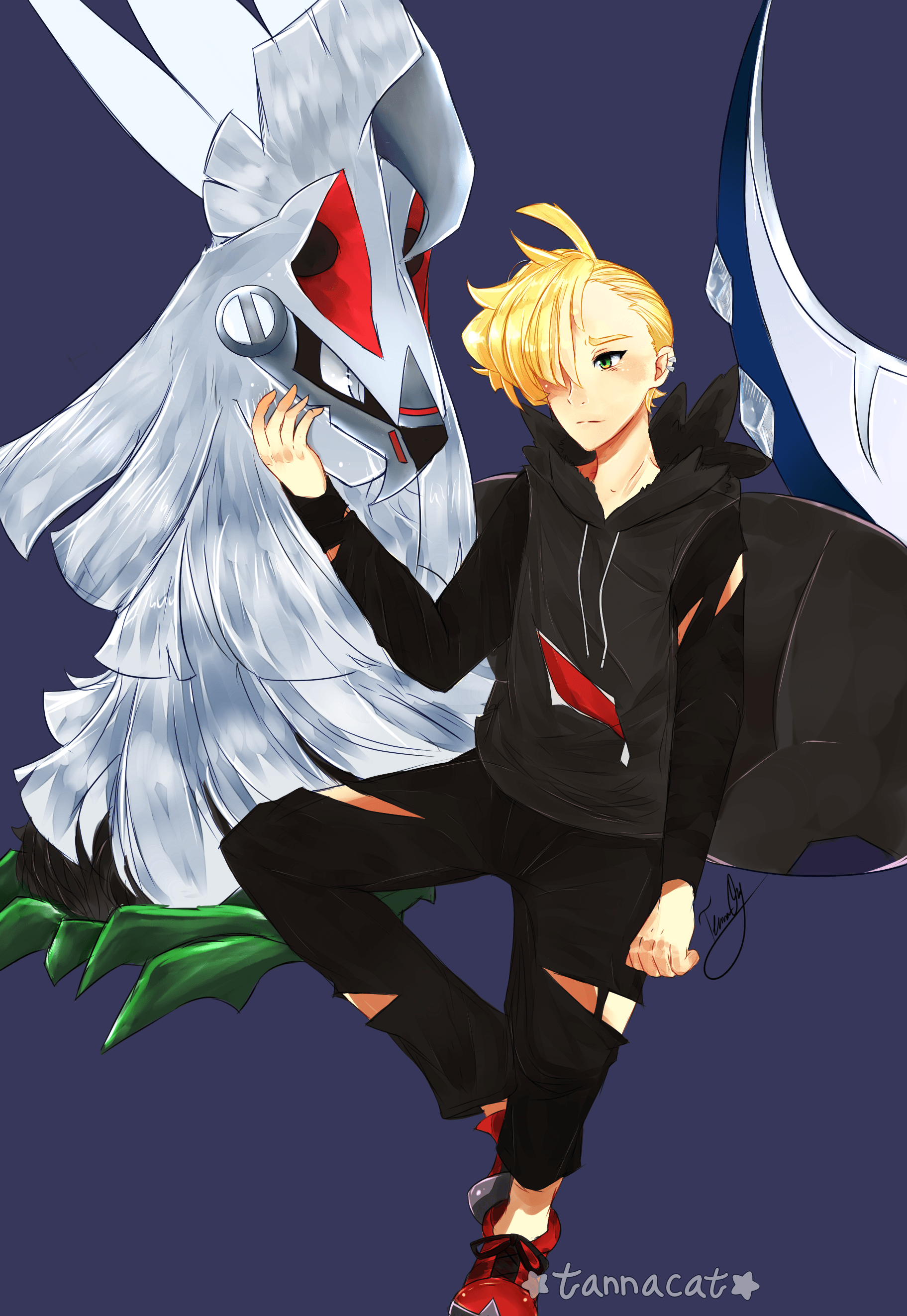 Gladion and Silvally Print •