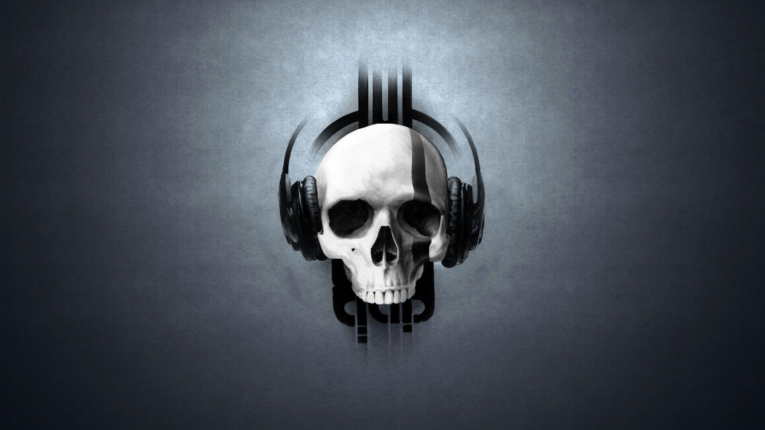 Music skull headphones Wallpapers