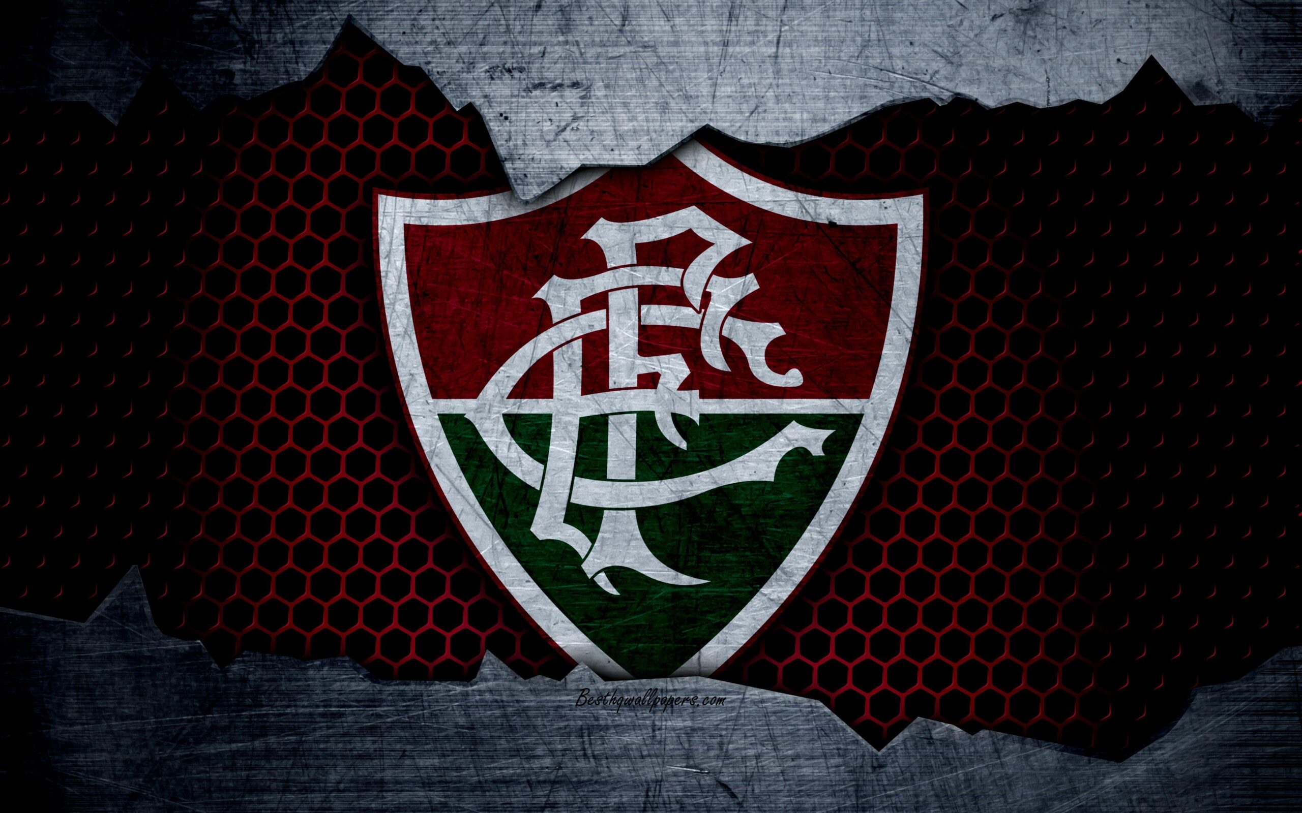 Download wallpapers Fluminense, 4k, Serie A, logo, grunge, Brazil