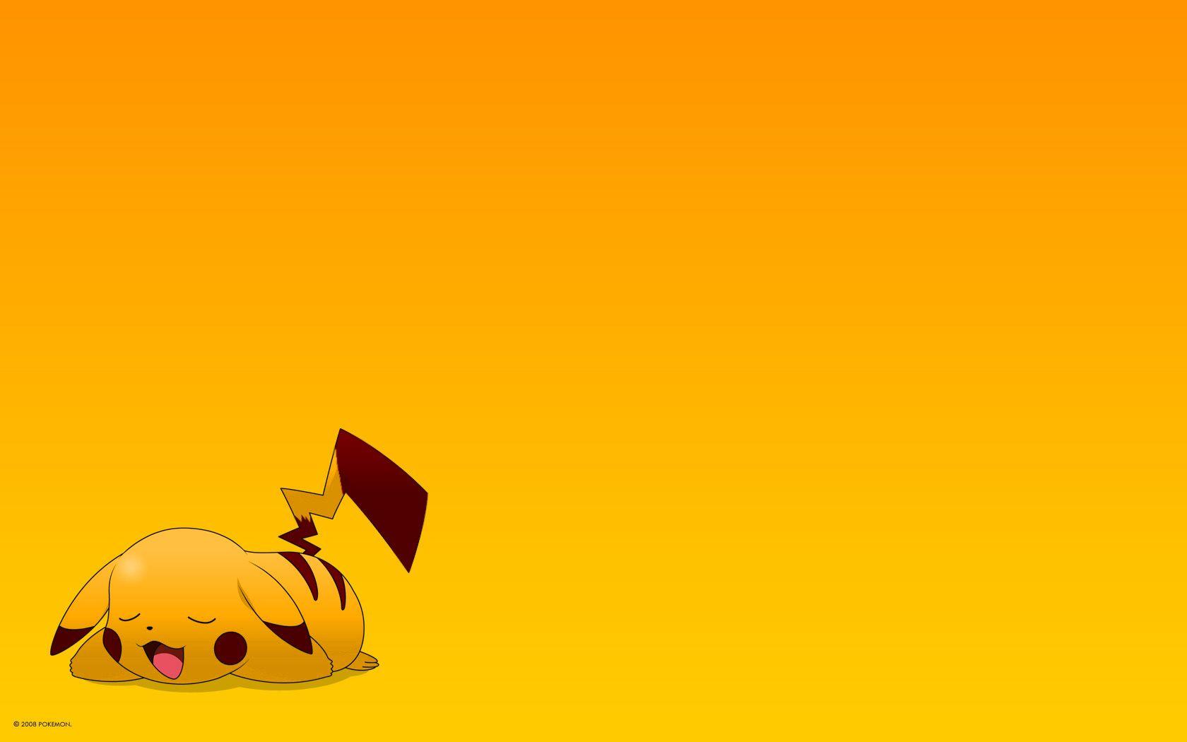 pokemon, yellow, Pikachu, simple background, yellow backgrounds