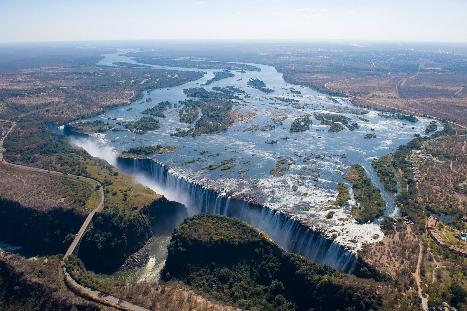 Wallpapers of gazed flight victoria falls africa Stock Free Image