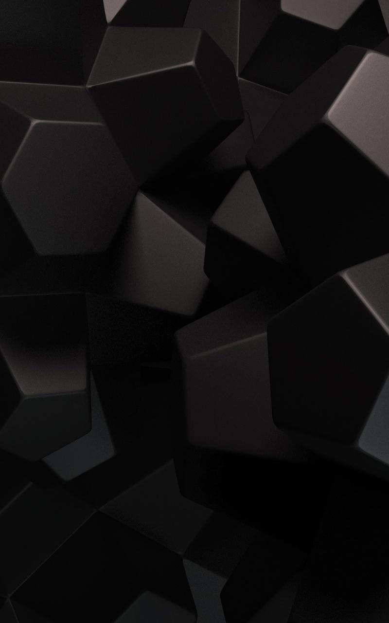 Abstract Black Shapes Nexus 7 wallpapers