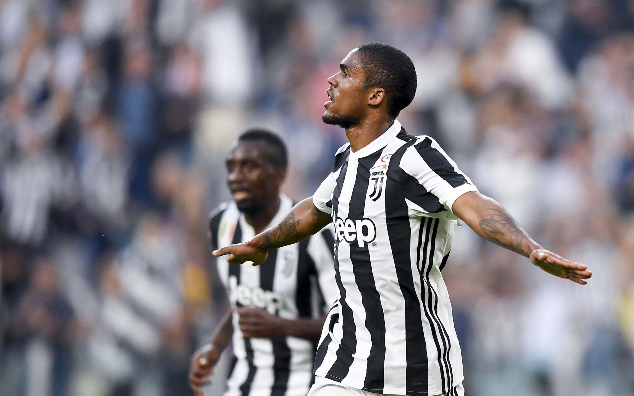 Download wallpapers Douglas Costa, 4k, goal, Juve, soccer