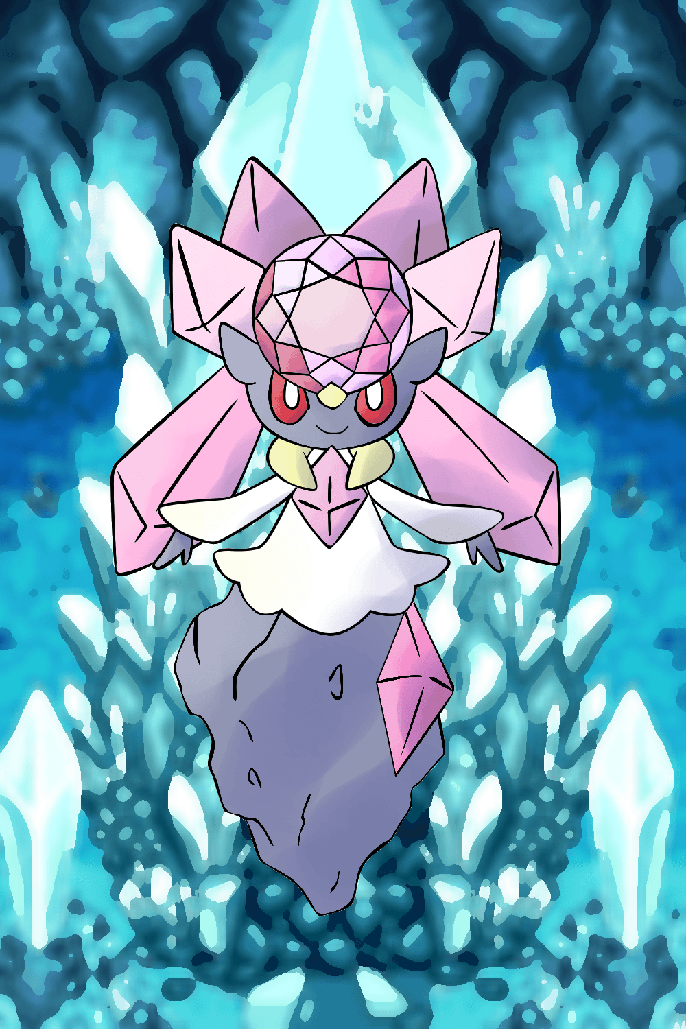 Diancie In Crystal Cave by fakemon123