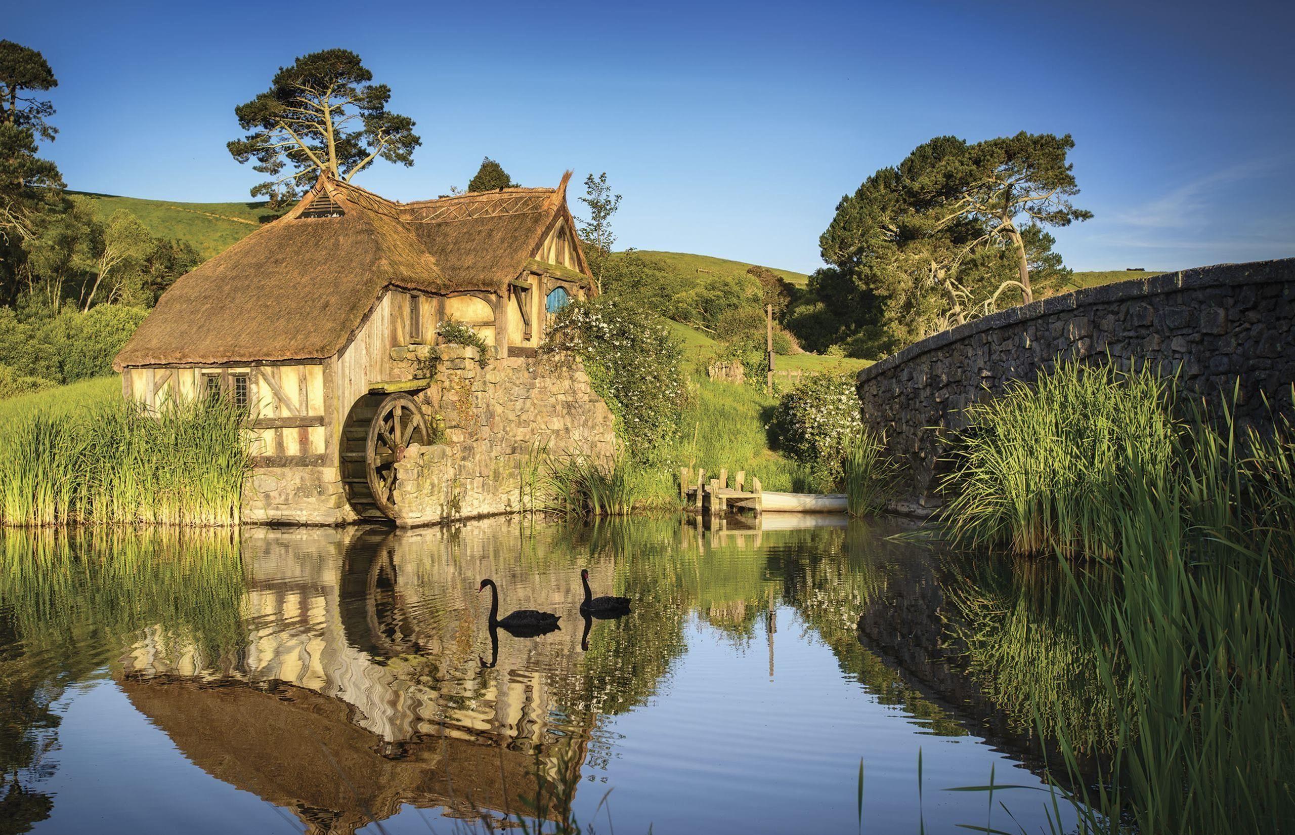 Download wallpapers fabulous park, hobbiton, new zealand for desktop