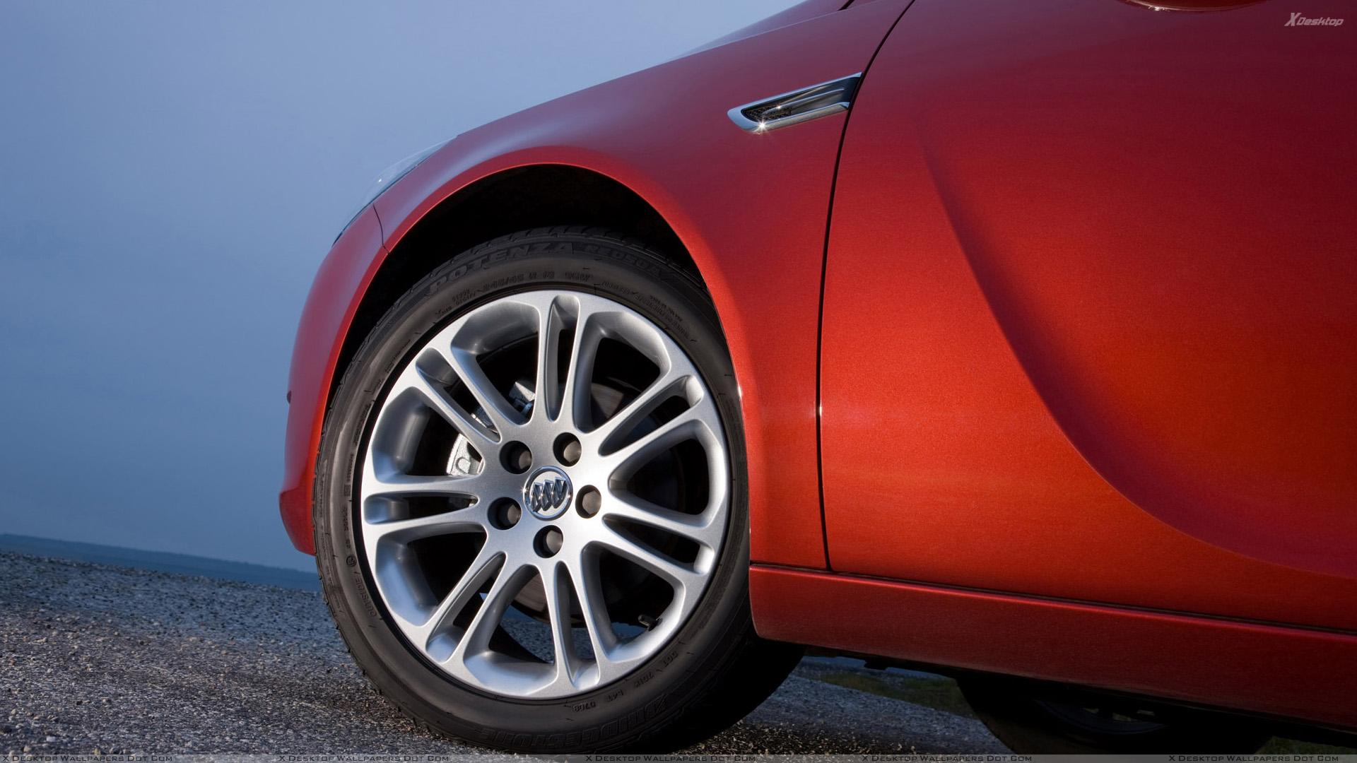 Tyre Closeup Of 2008 Buick Regal 2.0 Turbo In Red Wallpapers