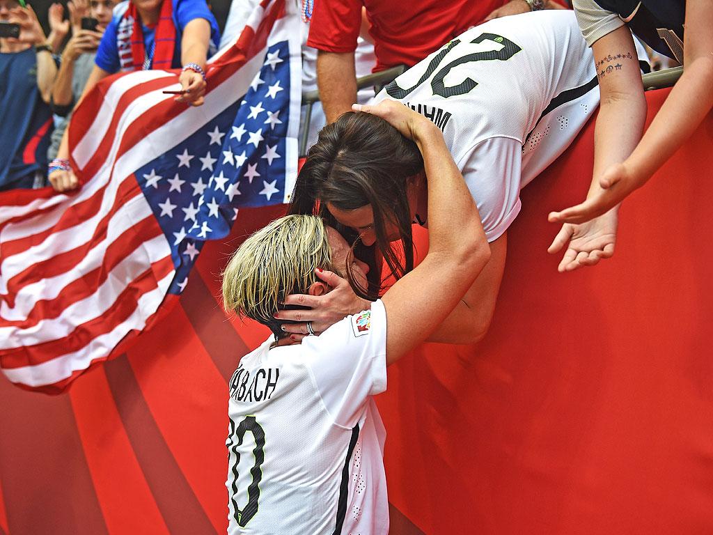 Abby Wambach Kisses Wife After World Cup Win